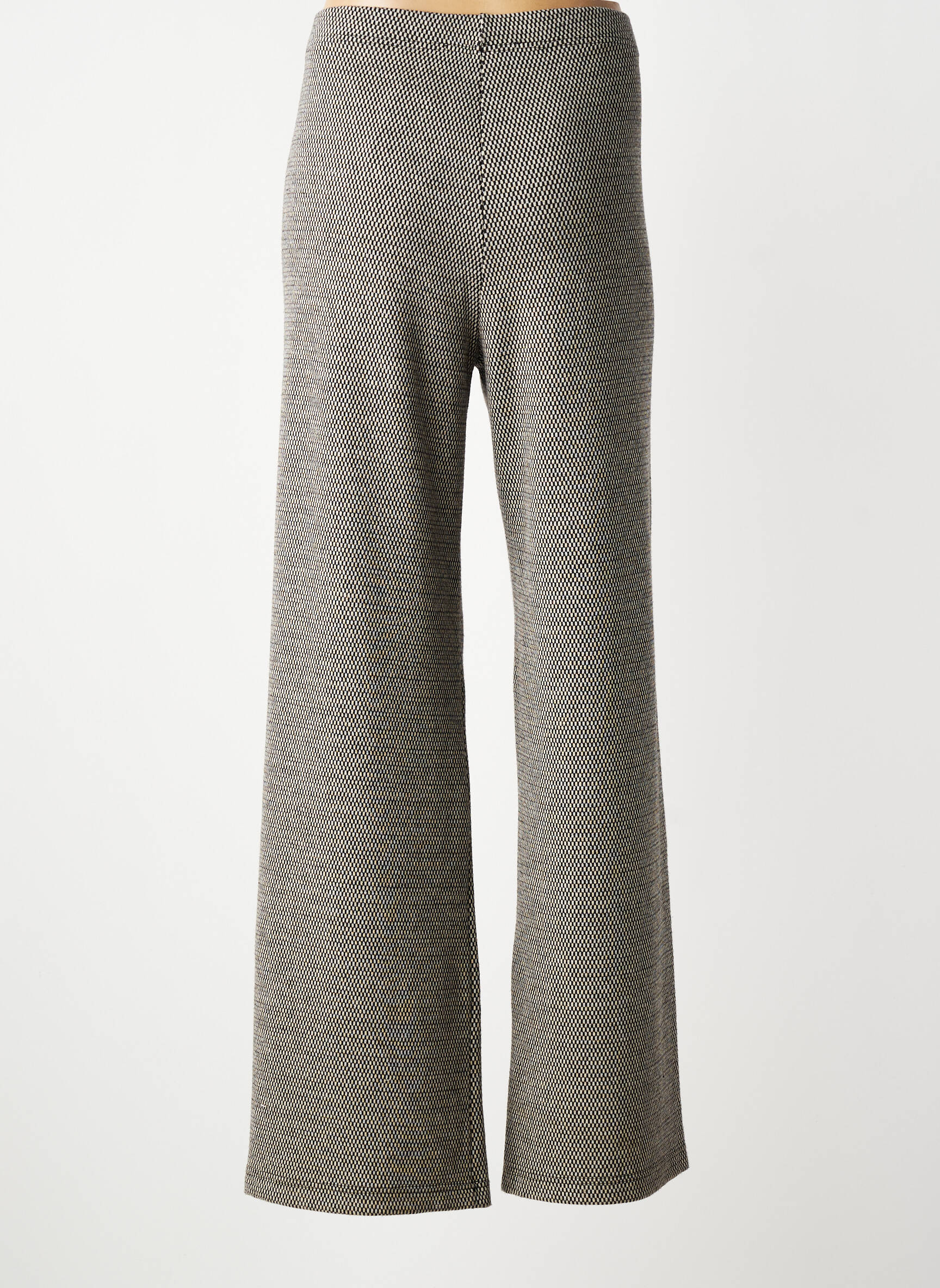 Pantalon drept elasticitate mărime normală gri LAUREN VIDAL femeie