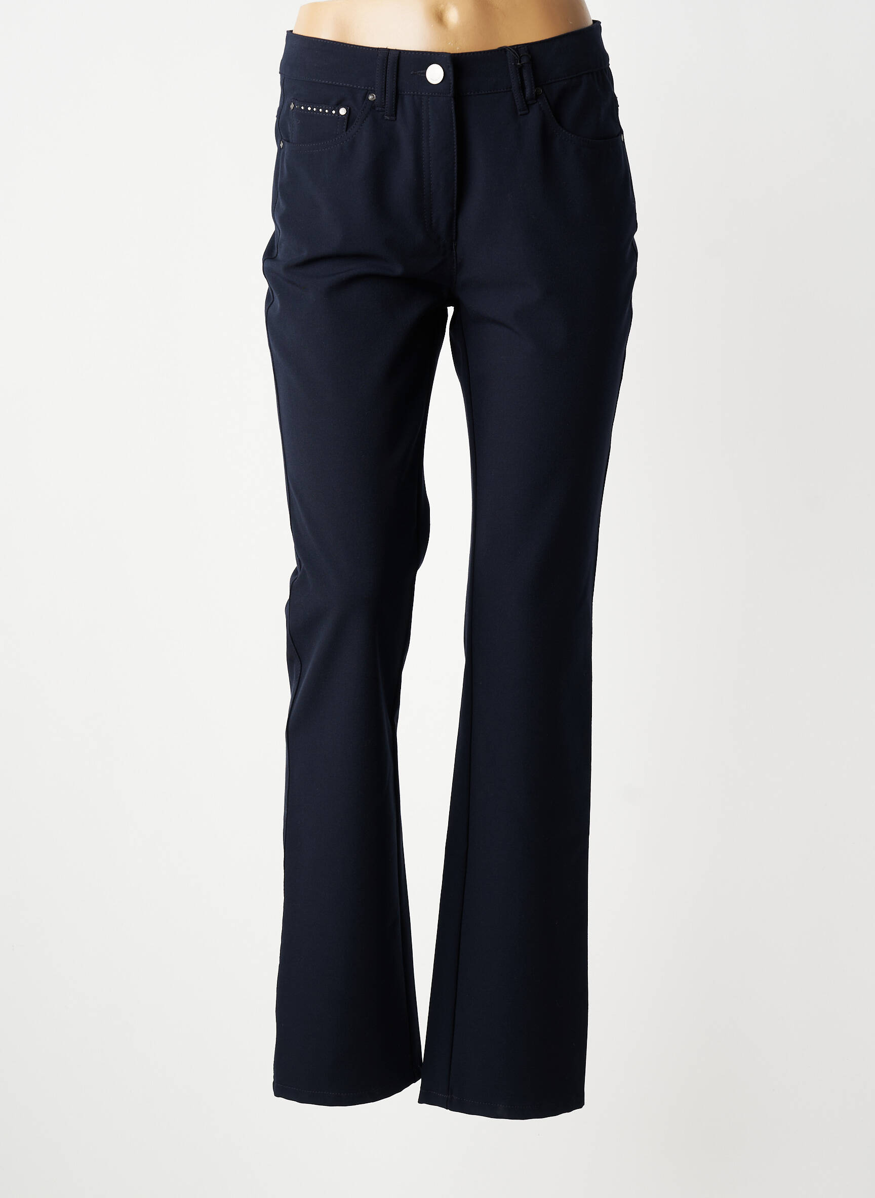Pantalon slim țesătură poplin mărime normală negru GERKE MY PANTS femeie