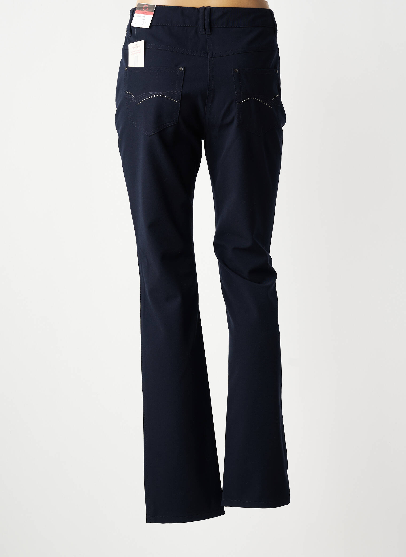 Pantalon slim țesătură poplin mărime normală negru GERKE MY PANTS femeie