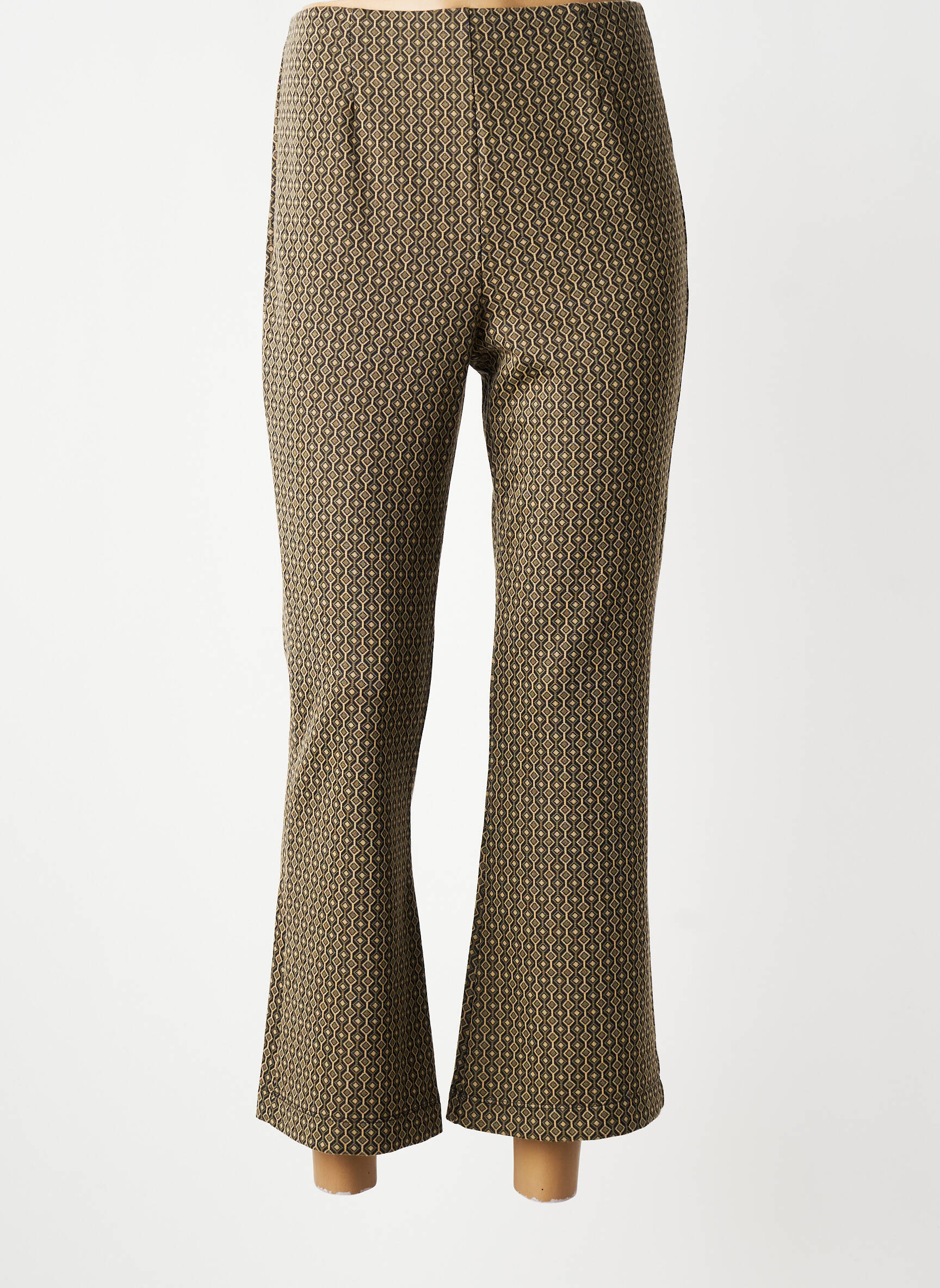 Pantalon 7/8 elasticitate mărime normală verde LAUREN VIDAL femeie