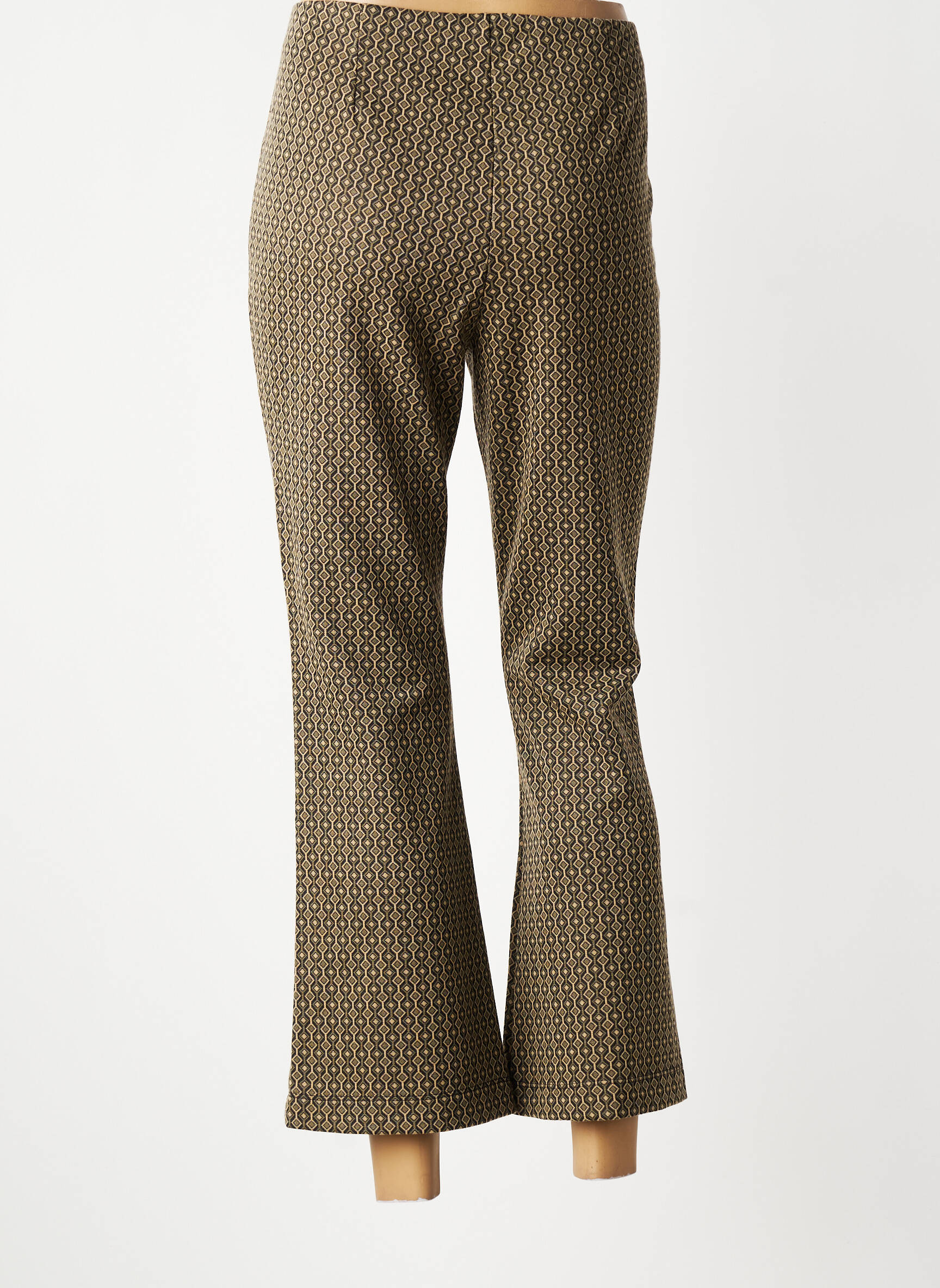 Pantalon 7/8 elasticitate mărime normală verde LAUREN VIDAL femeie
