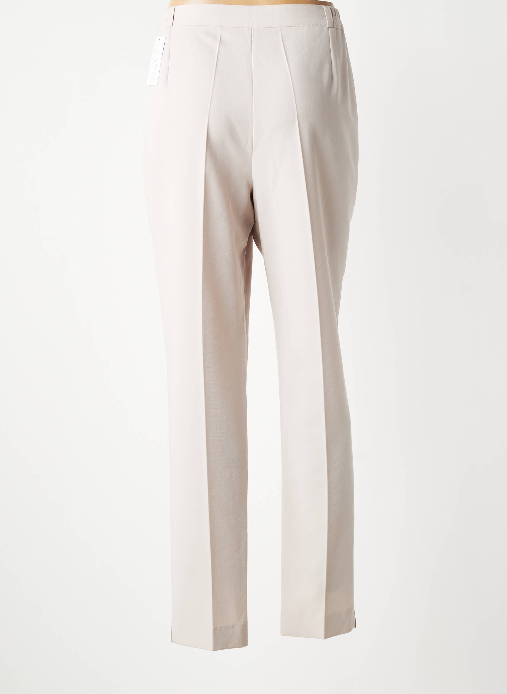 Pantalon slim talie înaltă talie înaltă bej ELSSA femeie