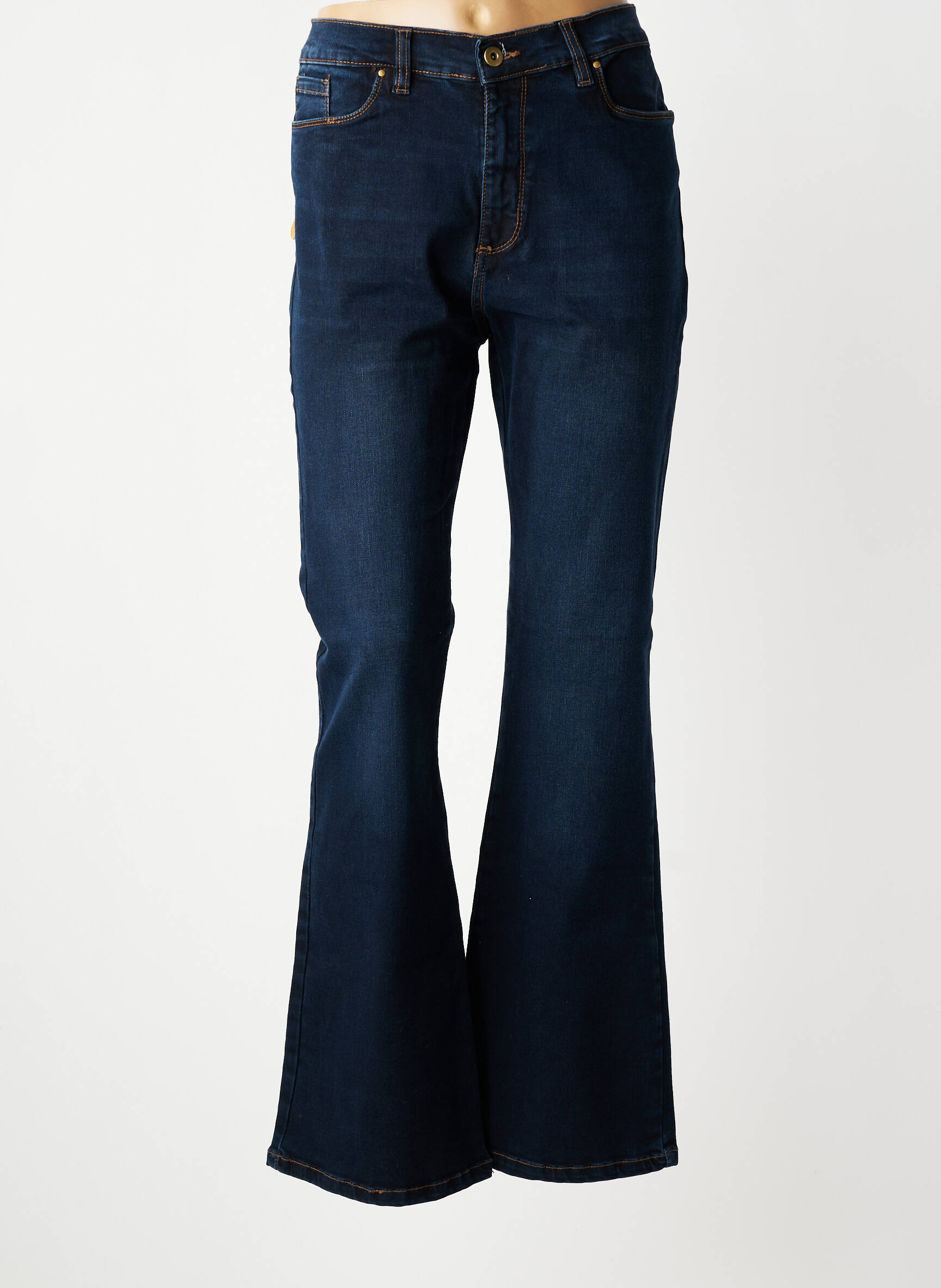 Blugi bootcut talie înaltă talie înaltă albastru LCDN femeie
