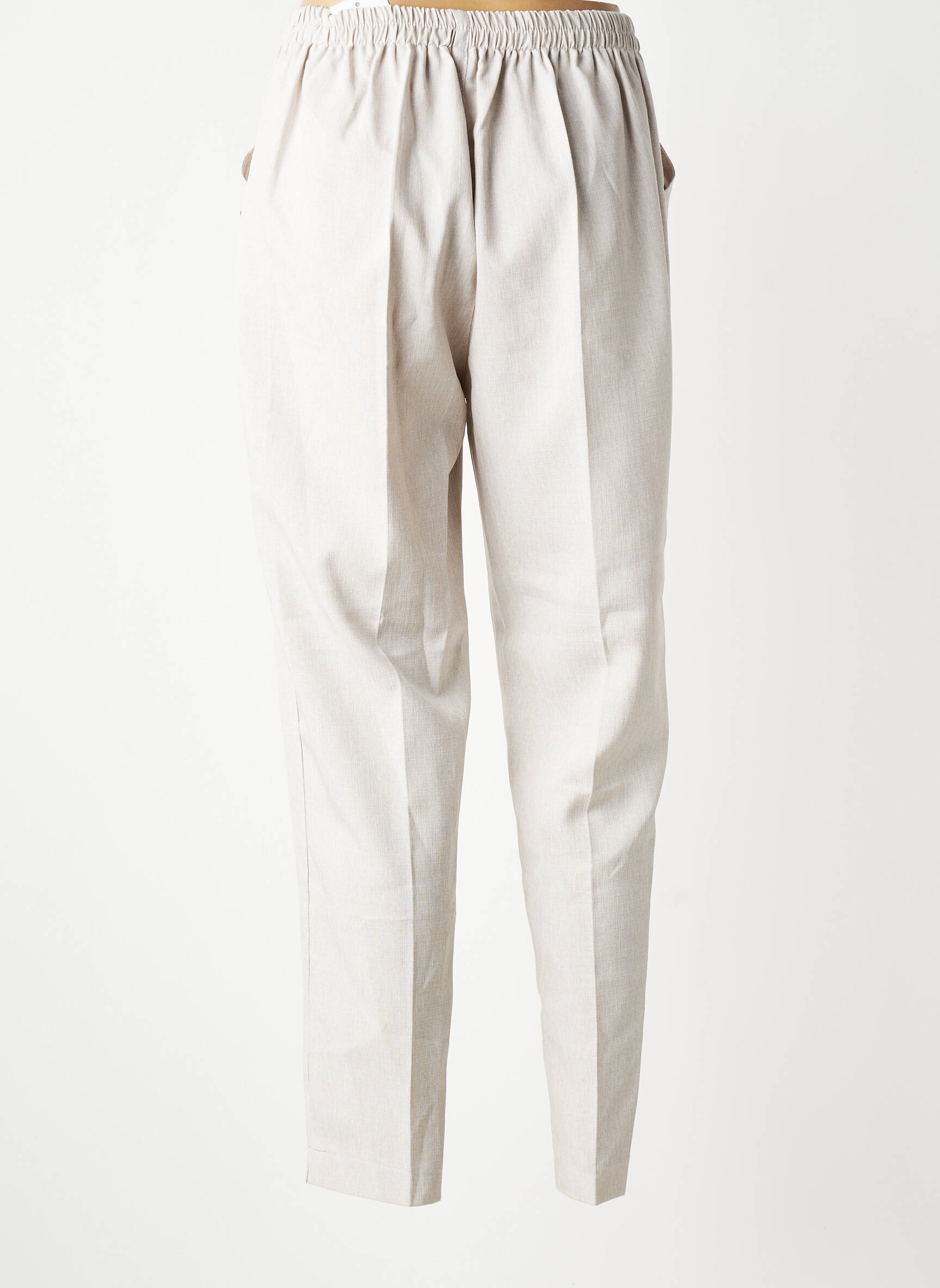 Pantalon drept talie cu cleme talie înaltă gri VISION NIGHT femeie
