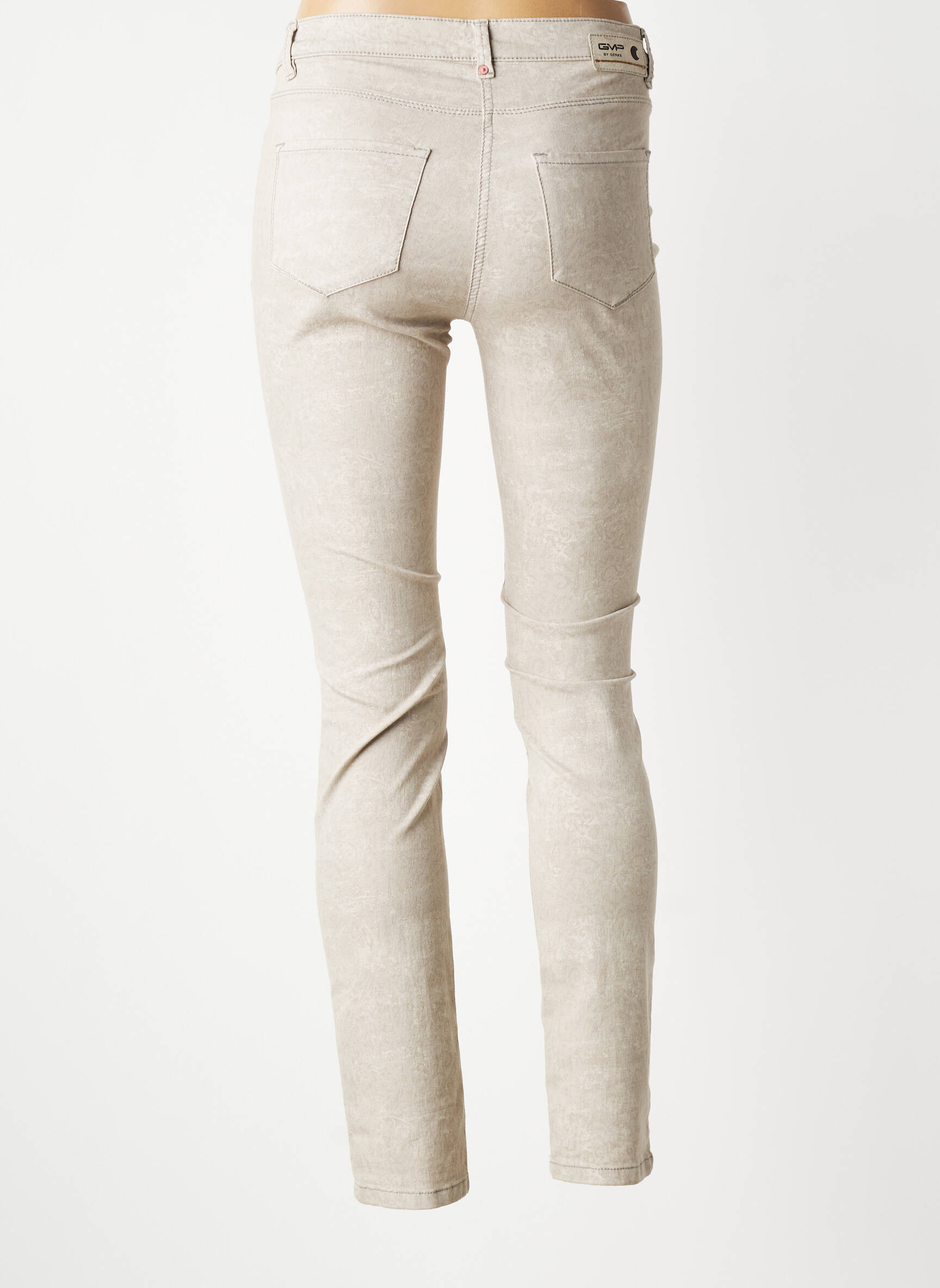Blugi skinny elasticitate talie joasă bej GERKE MY PANTS femeie