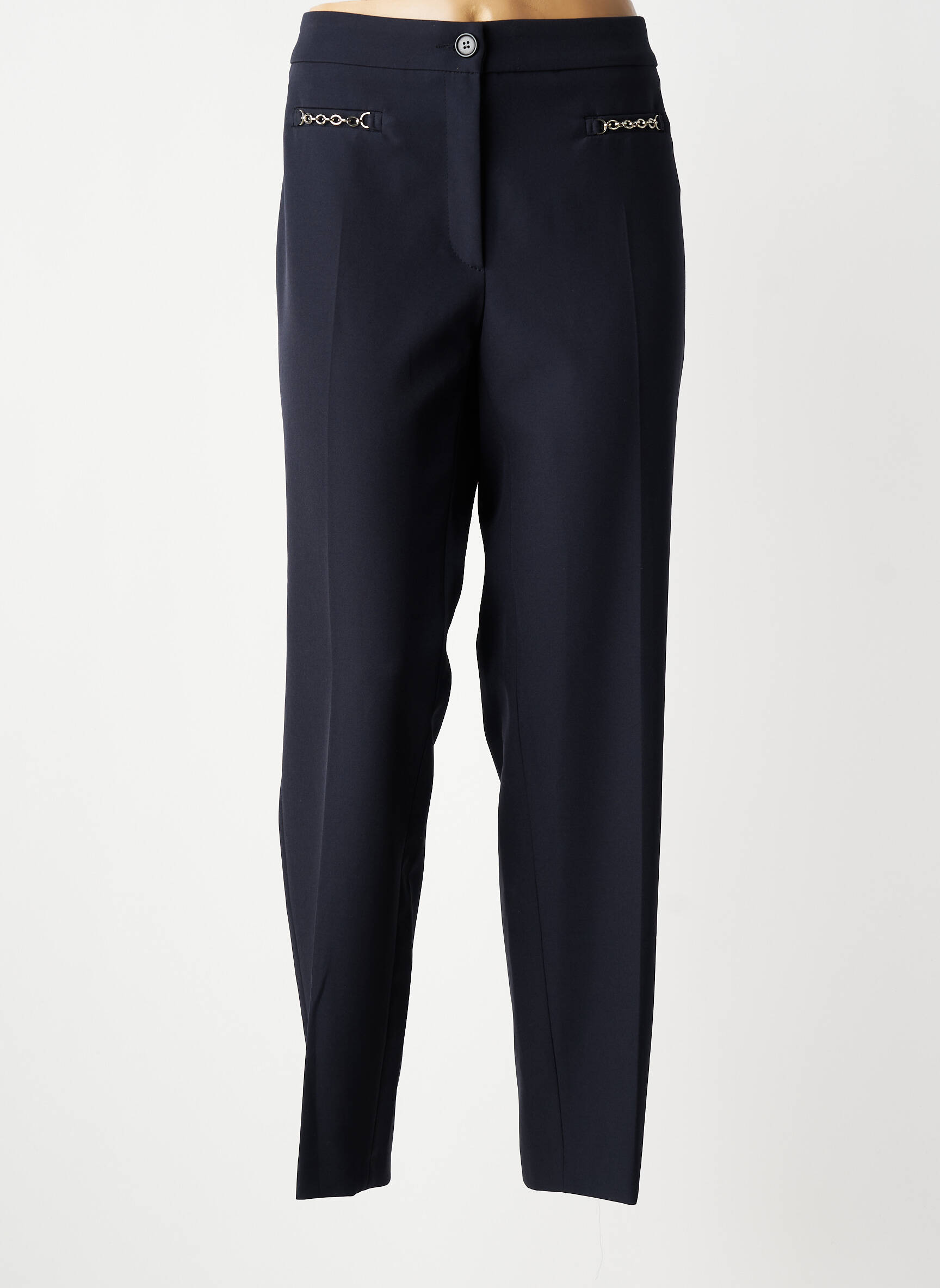 Pantalon drept țesătură crep mărime normală albastru ZERRES femeie