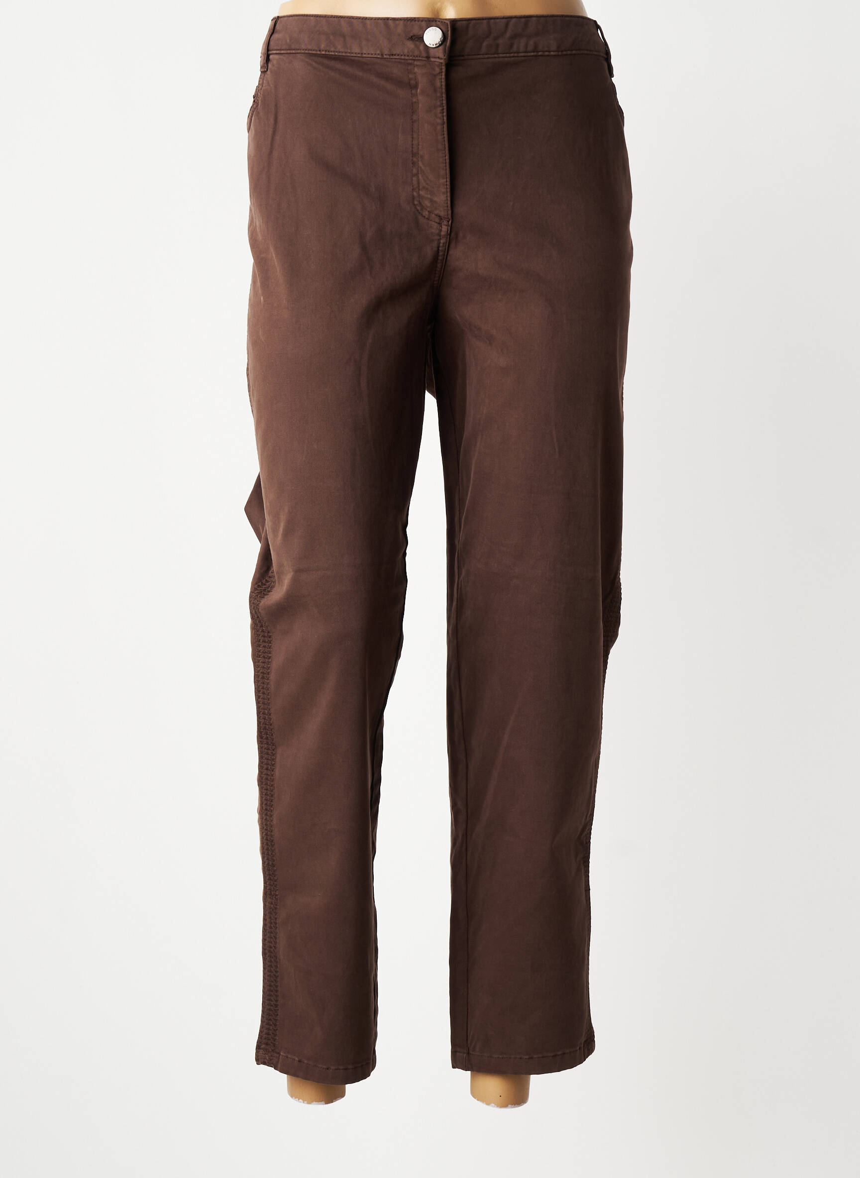 Pantalon drept elasticitate mărime normală maro FUEGO WOMAN femeie
