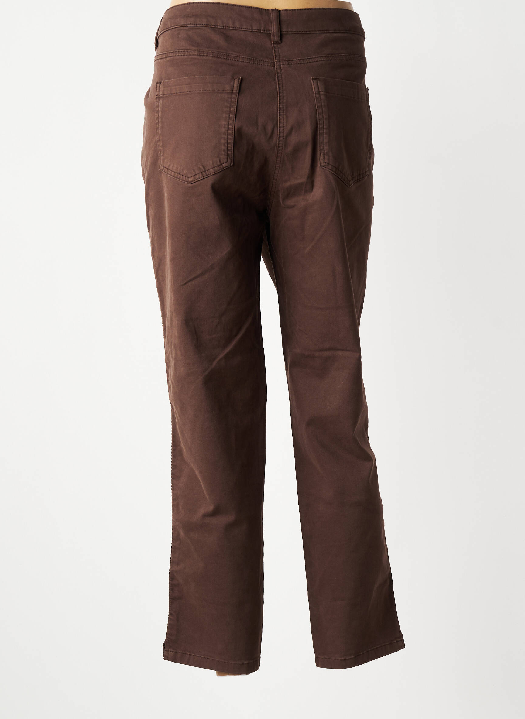 Pantalon drept elasticitate mărime normală maro FUEGO WOMAN femeie