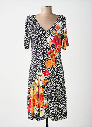 Rochie midi mâneci scurte mâneci scurte negru FUEGO WOMAN femeie