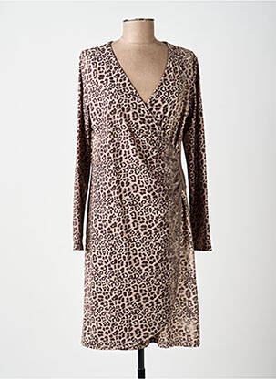 Rochie midi mâneci lungi mâneci lungi maro ESCORPION femeie