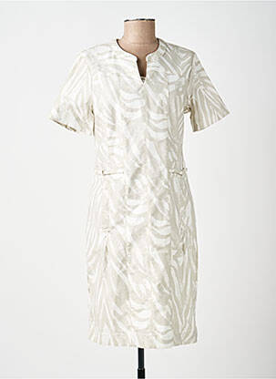 Rochie midi mâneci scurte mâneci scurte gri DIANE LAURY femeie