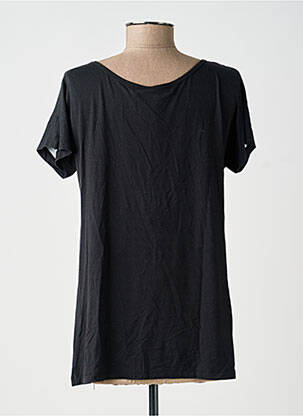 Tricou serigrafie cu strasuri mâneci scurte negru ANANKE femeie