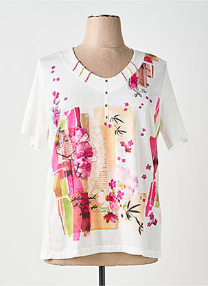 Tricou guler în v mâneci scurte bej BAGORAZ femeie