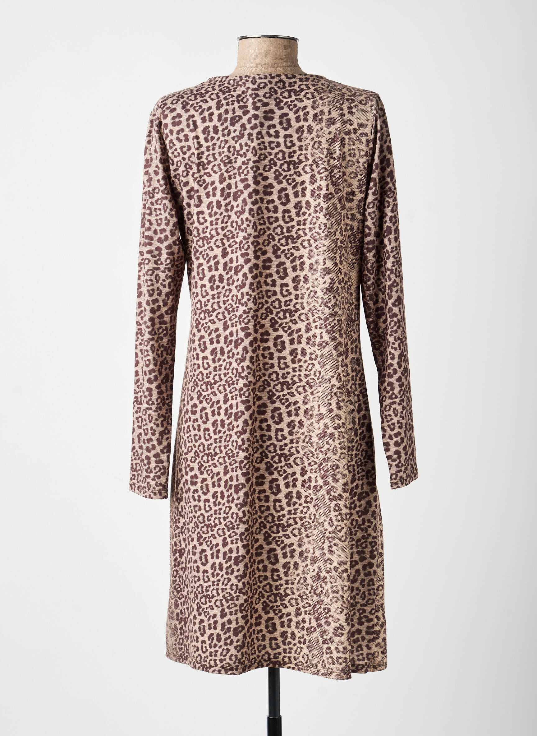 Rochie midi mâneci lungi mâneci lungi maro ESCORPION femeie