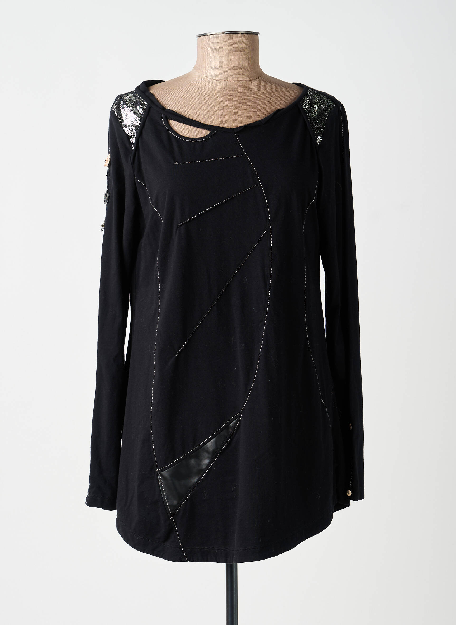 Top mâneci lungi mâneci lungi negru ELISA CAVALETTI femeie