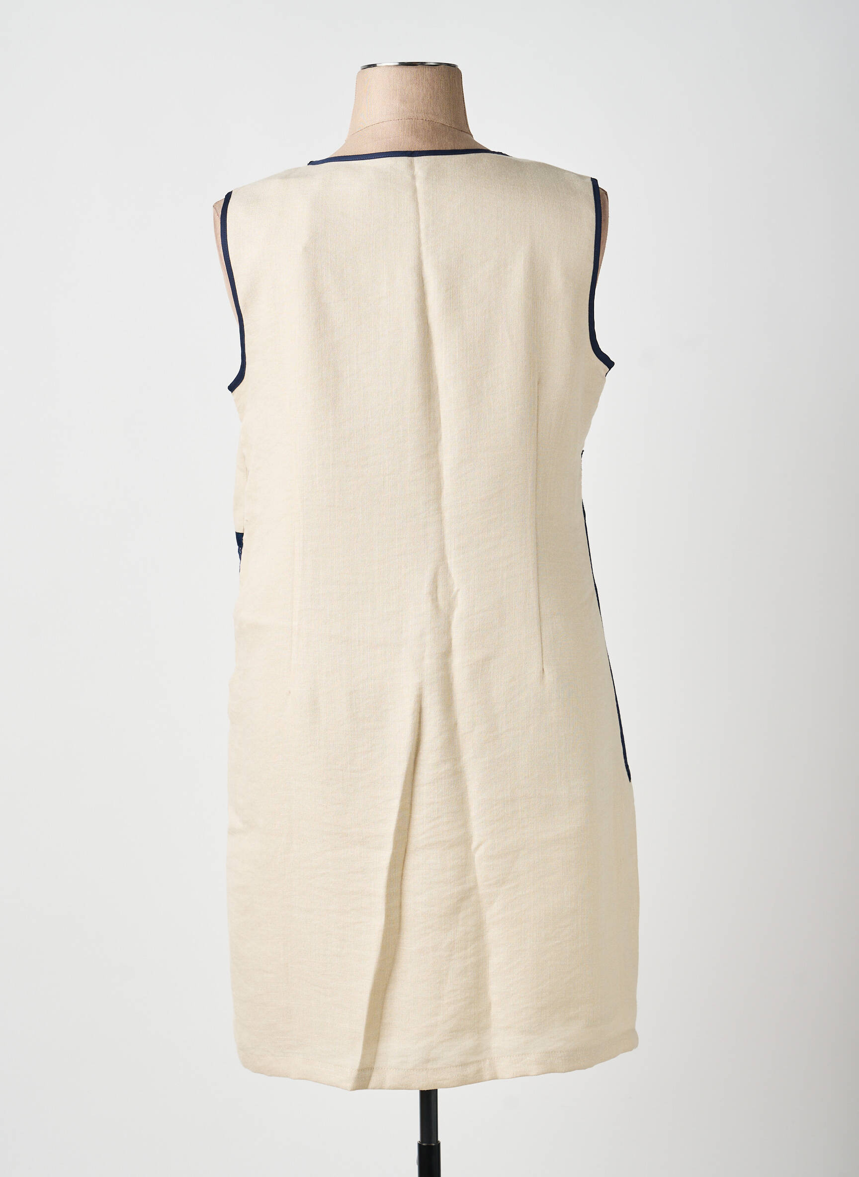 Rochie midi fără mâneci fără mâneci bej DIANE LAURY femeie