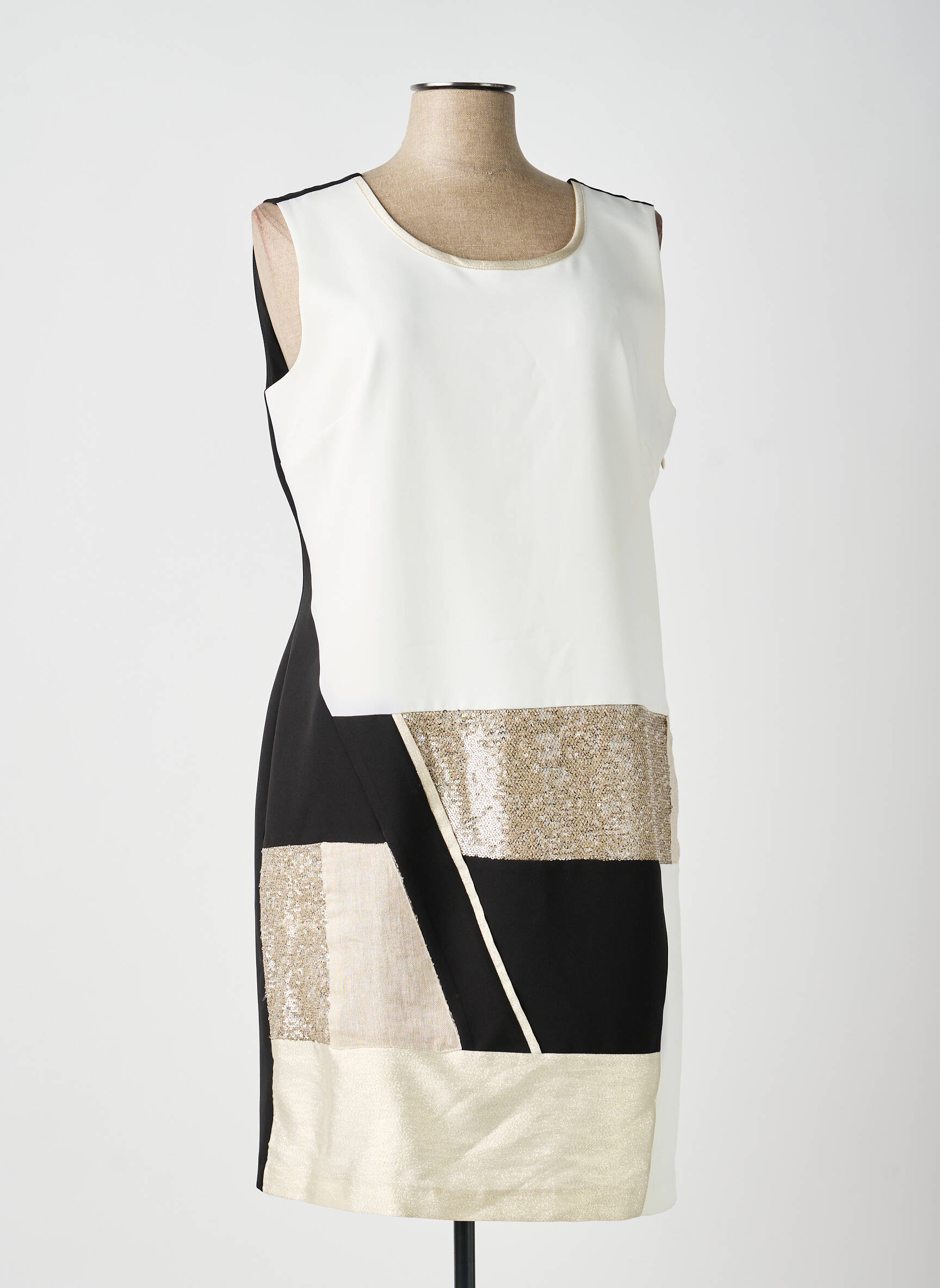 Rochie midi fără mâneci fără mâneci bej ANDAMIO femeie