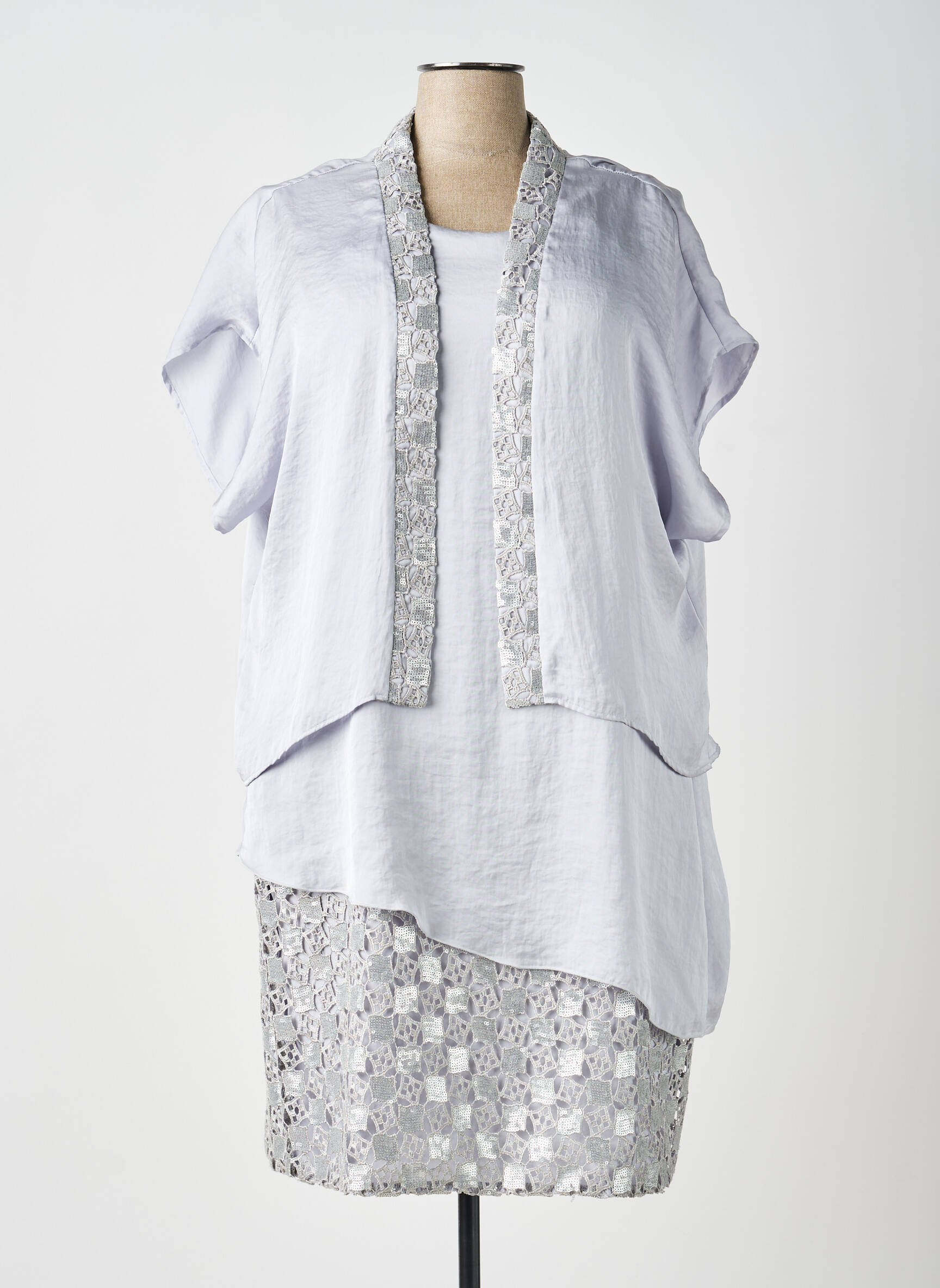Set rochie căptușeală gri ANDAMIO femeie