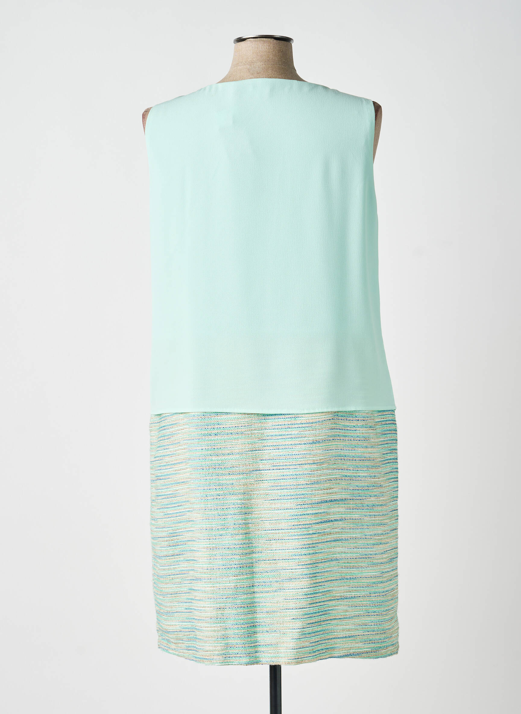Rochie midi fără mâneci fără mâneci verde ANDAMIO femeie