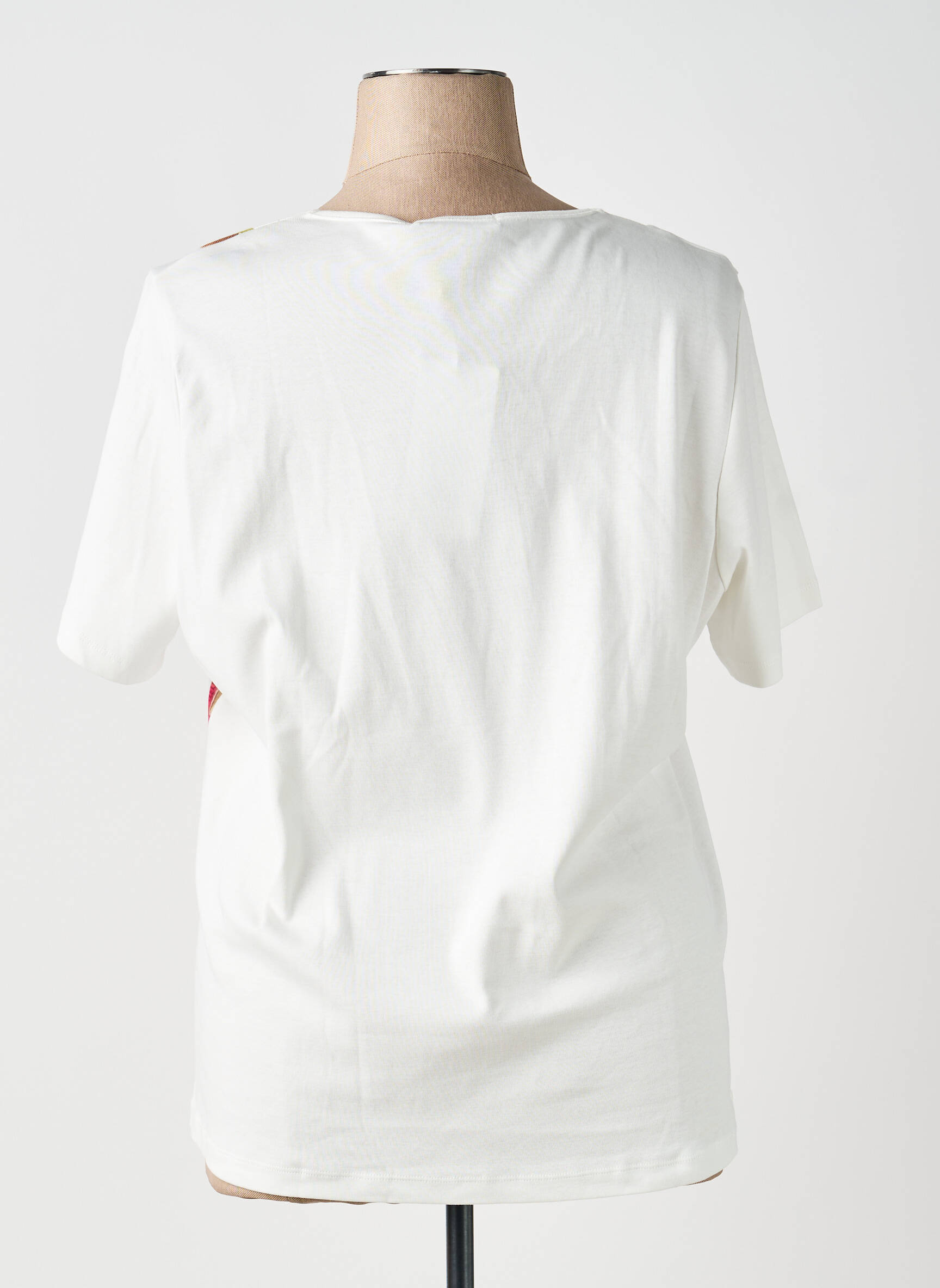 Tricou guler în v mâneci scurte bej BAGORAZ femeie