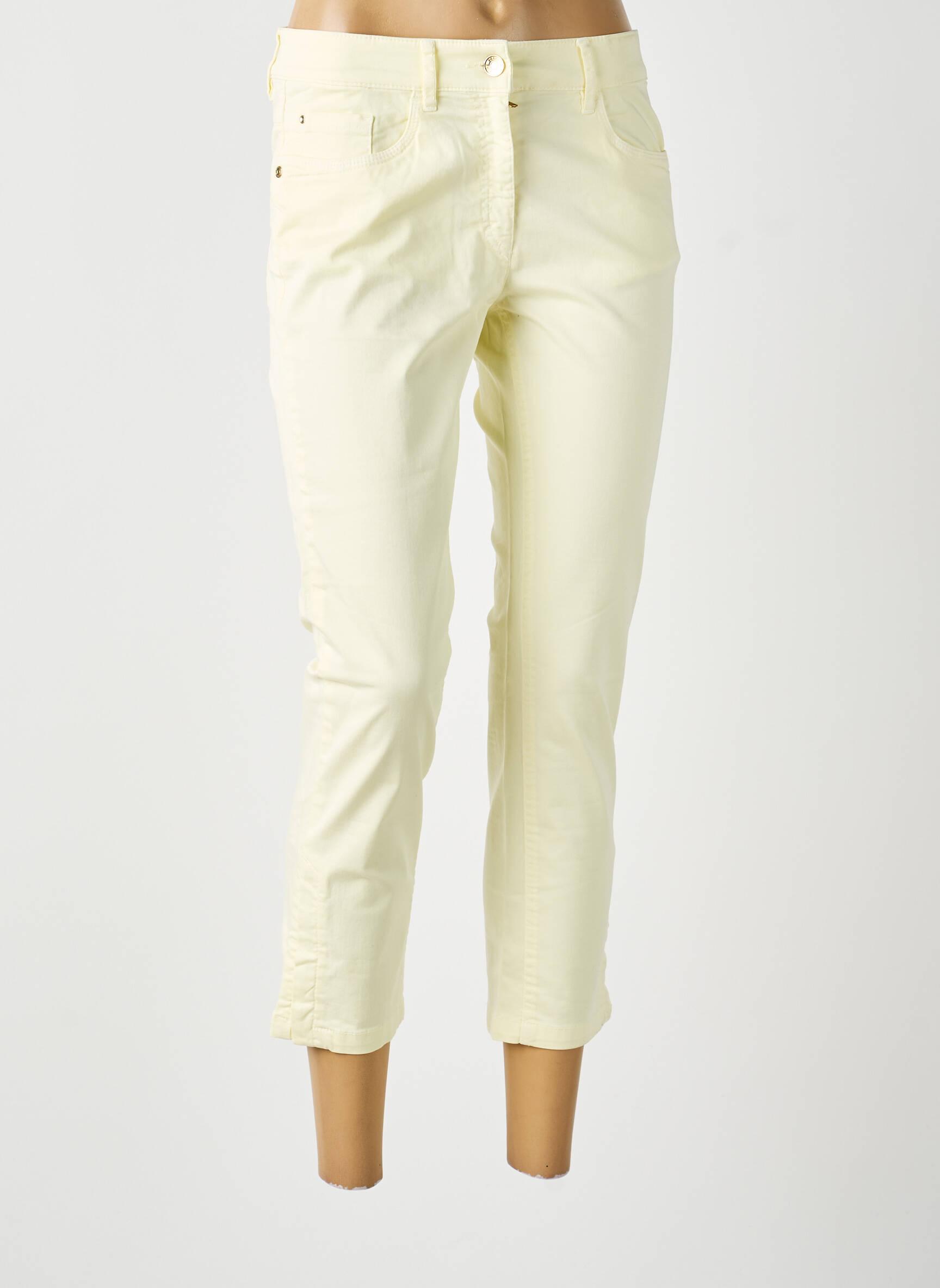 Pantalon 7/8 elasticitate mărime normală galben ZERRES femeie