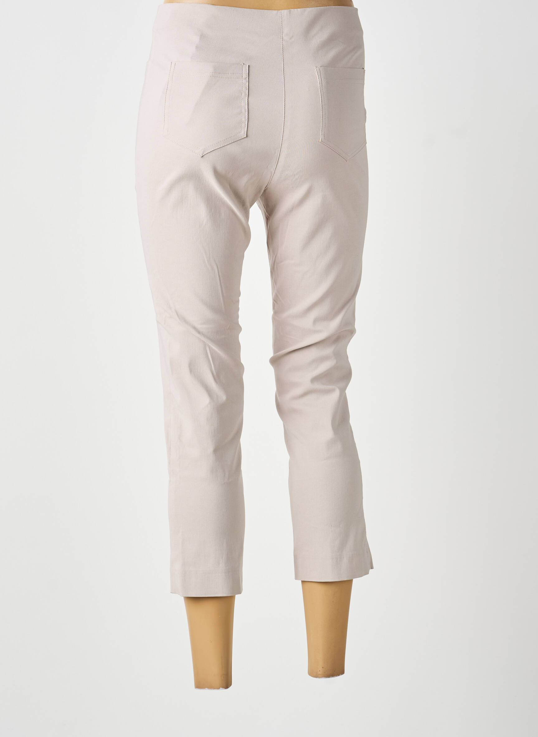 Pantalon trei sferturi elasticitate mărime normală gri LAUREN VIDAL femeie