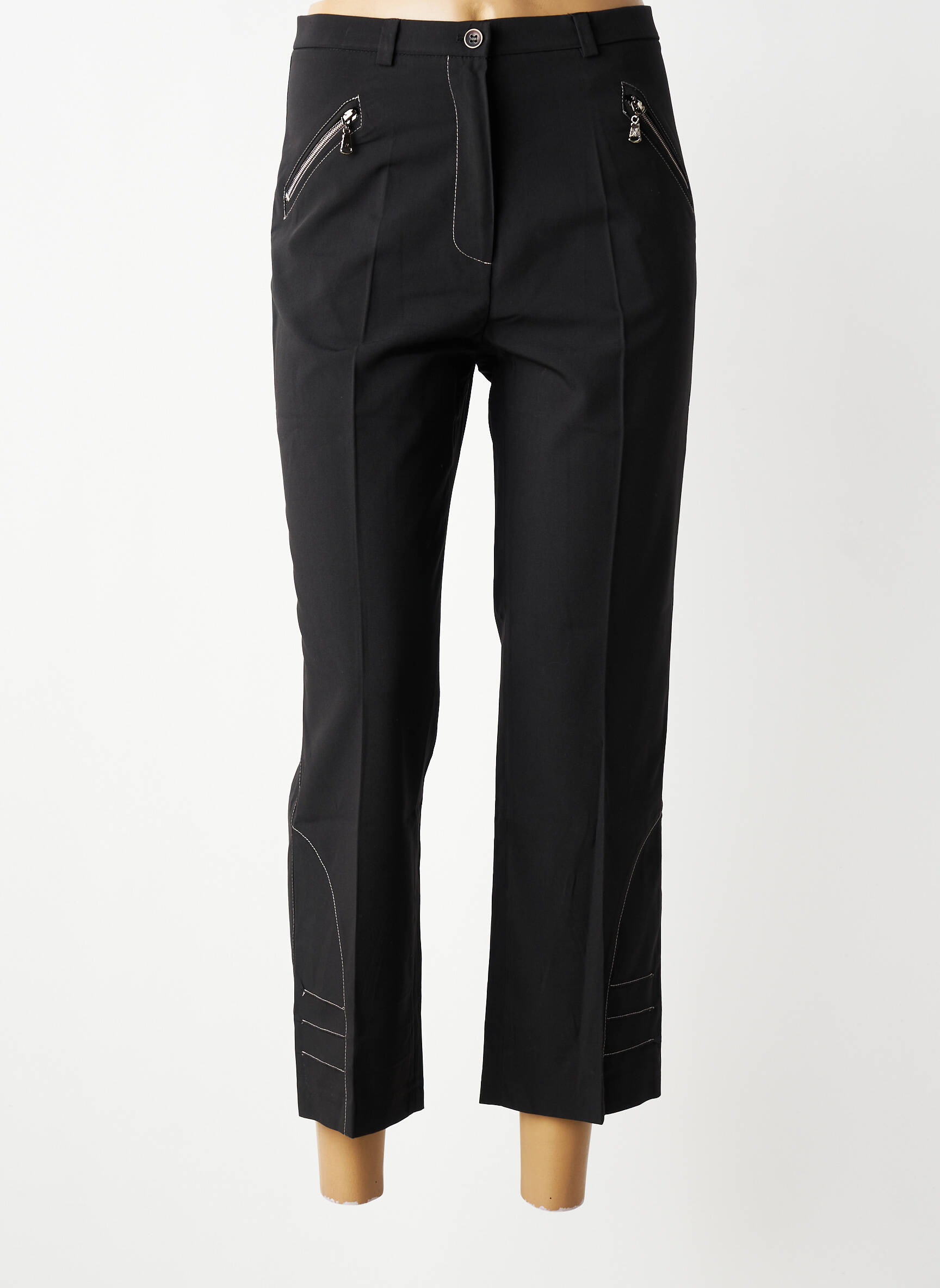Pantalon 7/8 elasticitate mărime normală negru MULTIPLES femeie