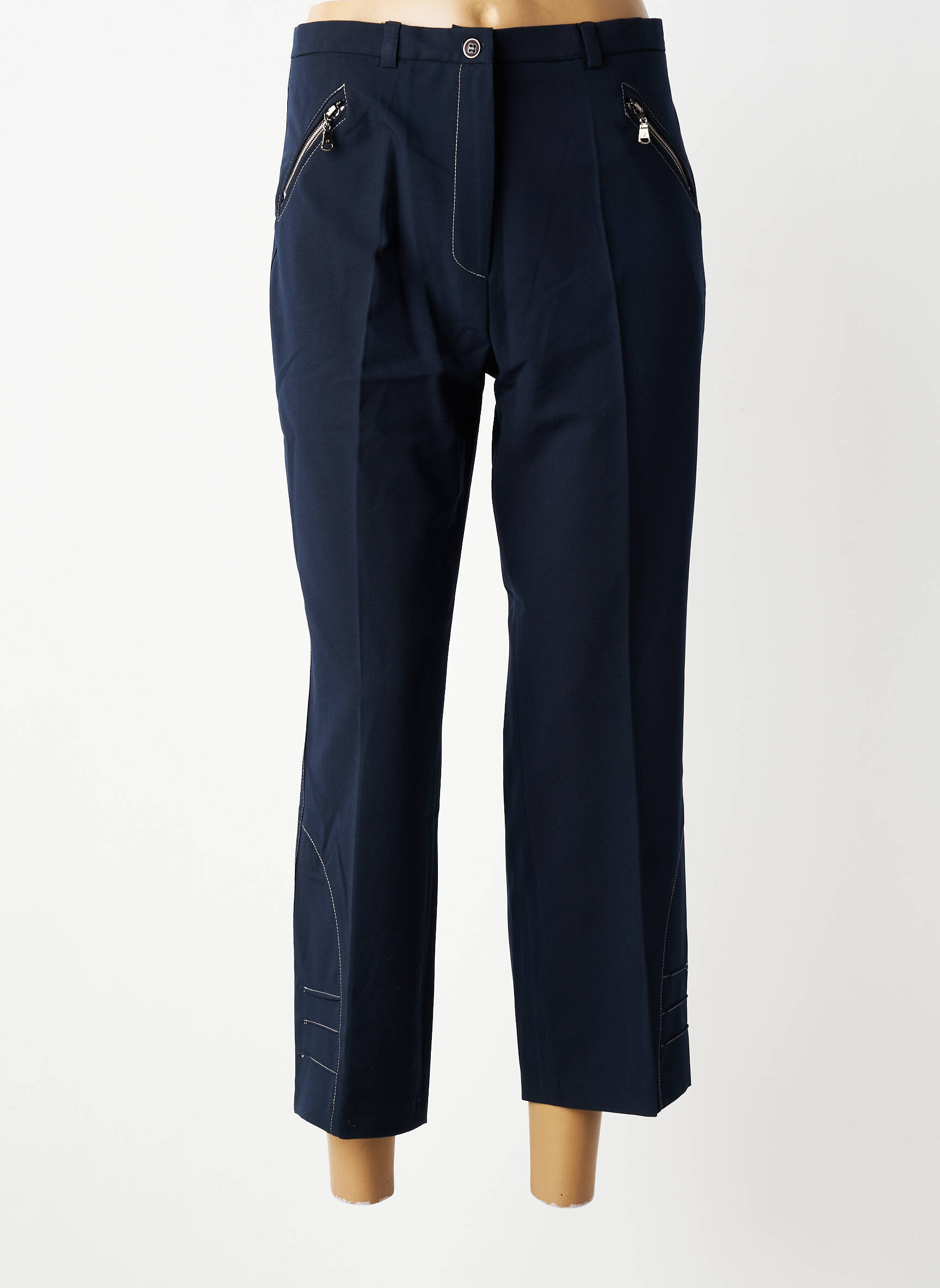Pantalon 7/8 elasticitate mărime normală albastru MULTIPLES femeie