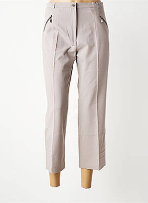 Pantalon 7/8 elasticitate mărime normală bej MULTIPLES femeie