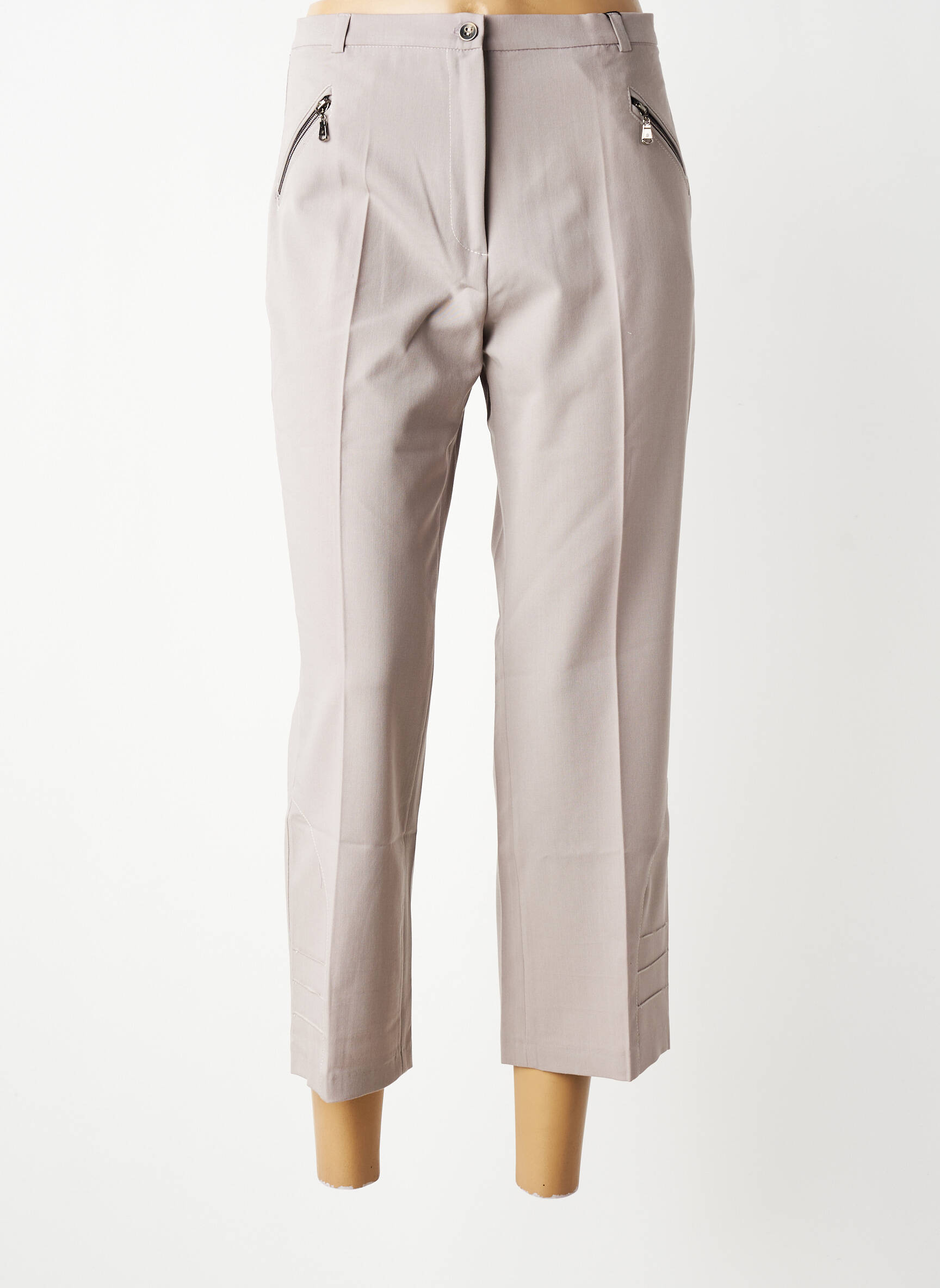 Pantalon 7/8 elasticitate mărime normală bej MULTIPLES femeie