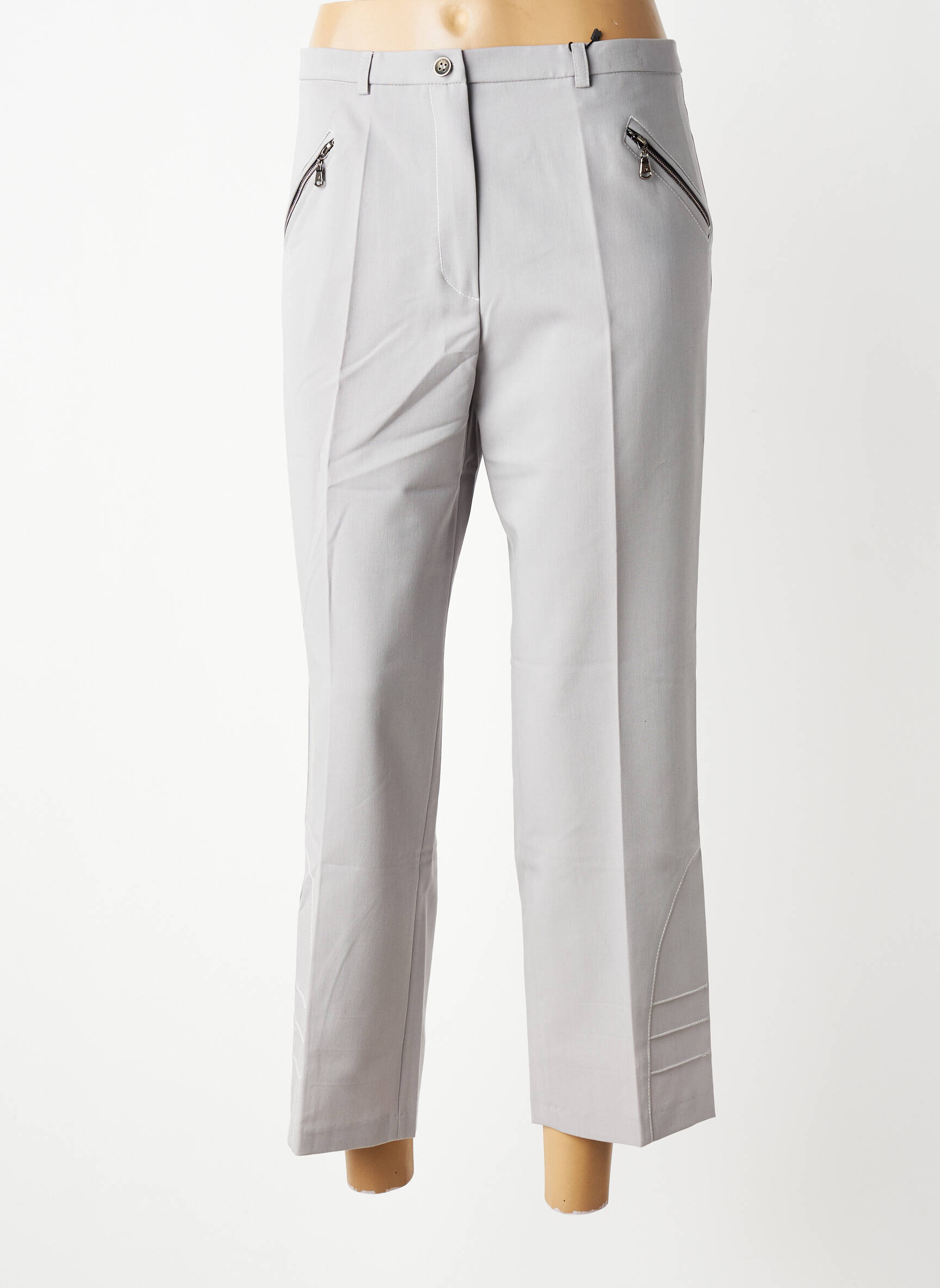 Pantalon 7/8 elasticitate mărime normală gri MULTIPLES femeie