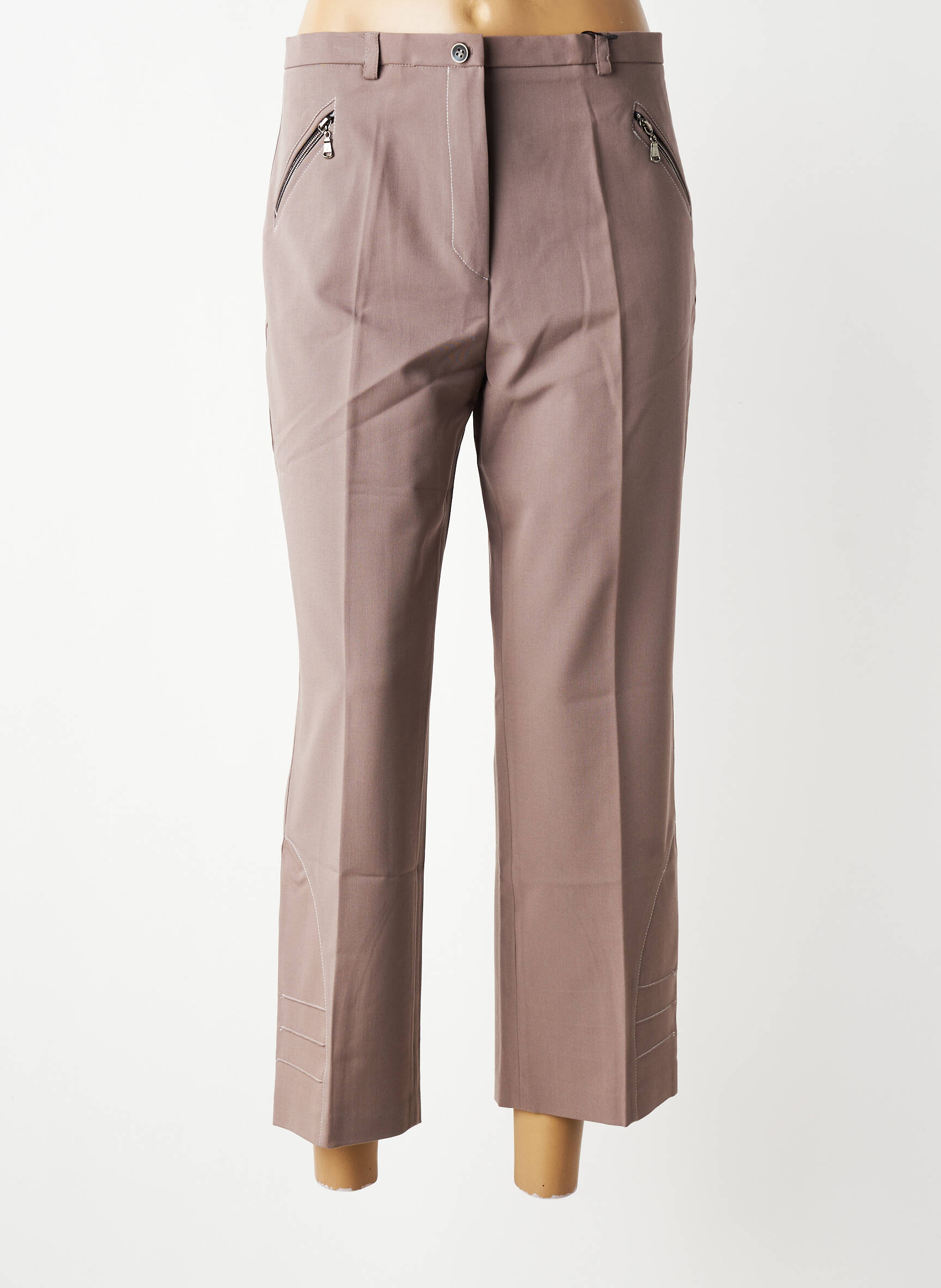 Pantalon 7/8 elasticitate mărime normală maro MULTIPLES femeie