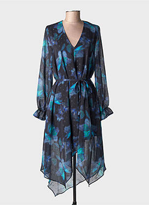 Rochie midi croială fluidă mâneci lungi albastru LPB LES PETITES BOMBES  femeie