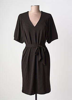 Rochie midi mâneci scurte mâneci scurte negru GARCIA femeie