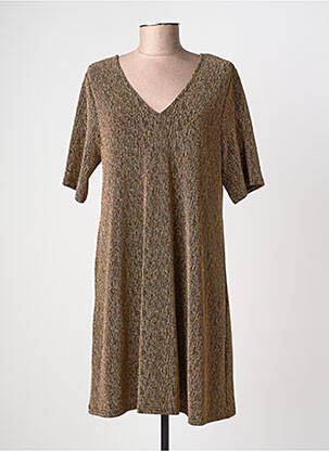Rochie midi mâneci scurte mâneci scurte auriu MOLLY BRACKEN femeie