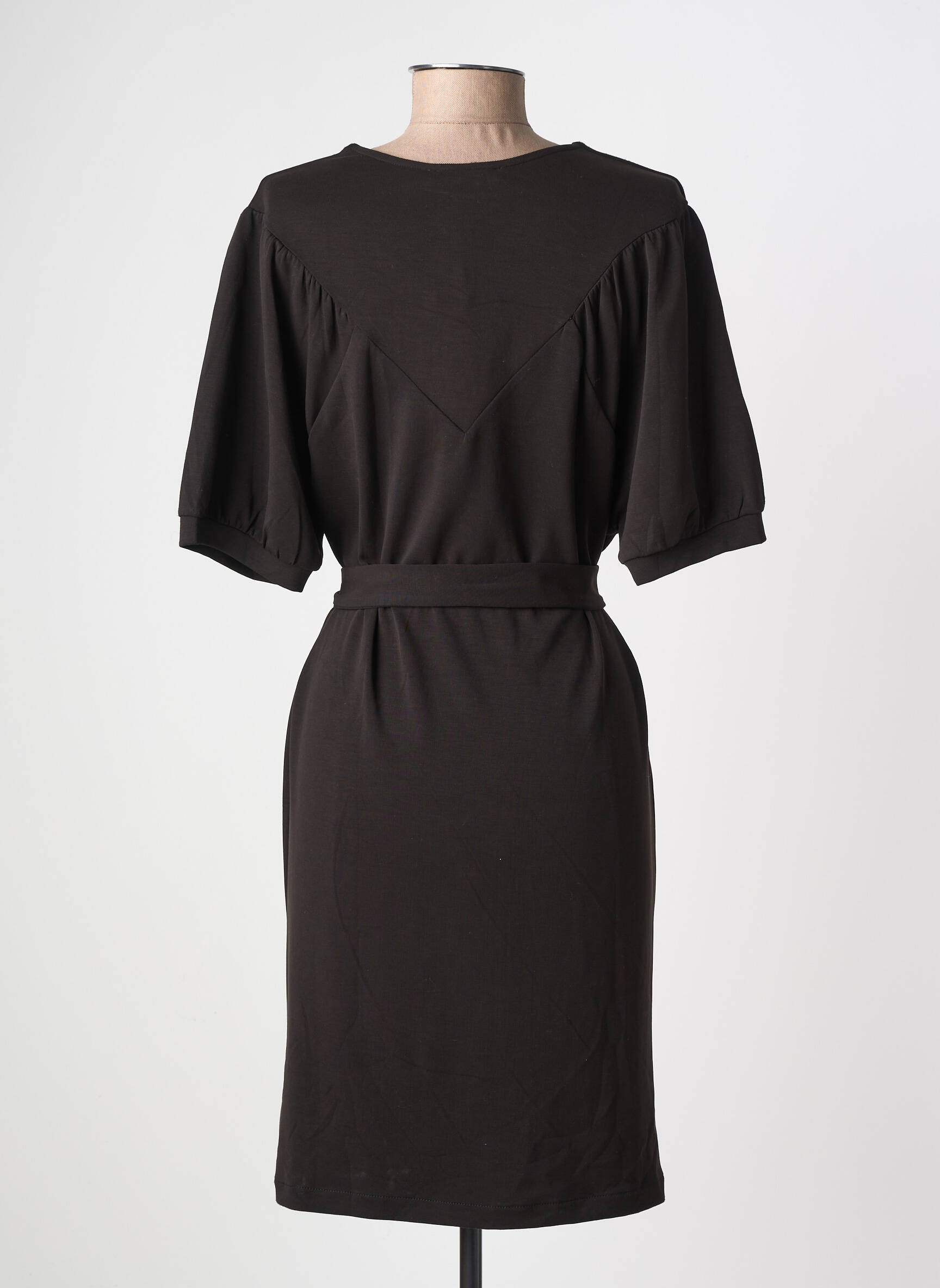 Rochie midi mâneci scurte mâneci scurte negru GARCIA femeie