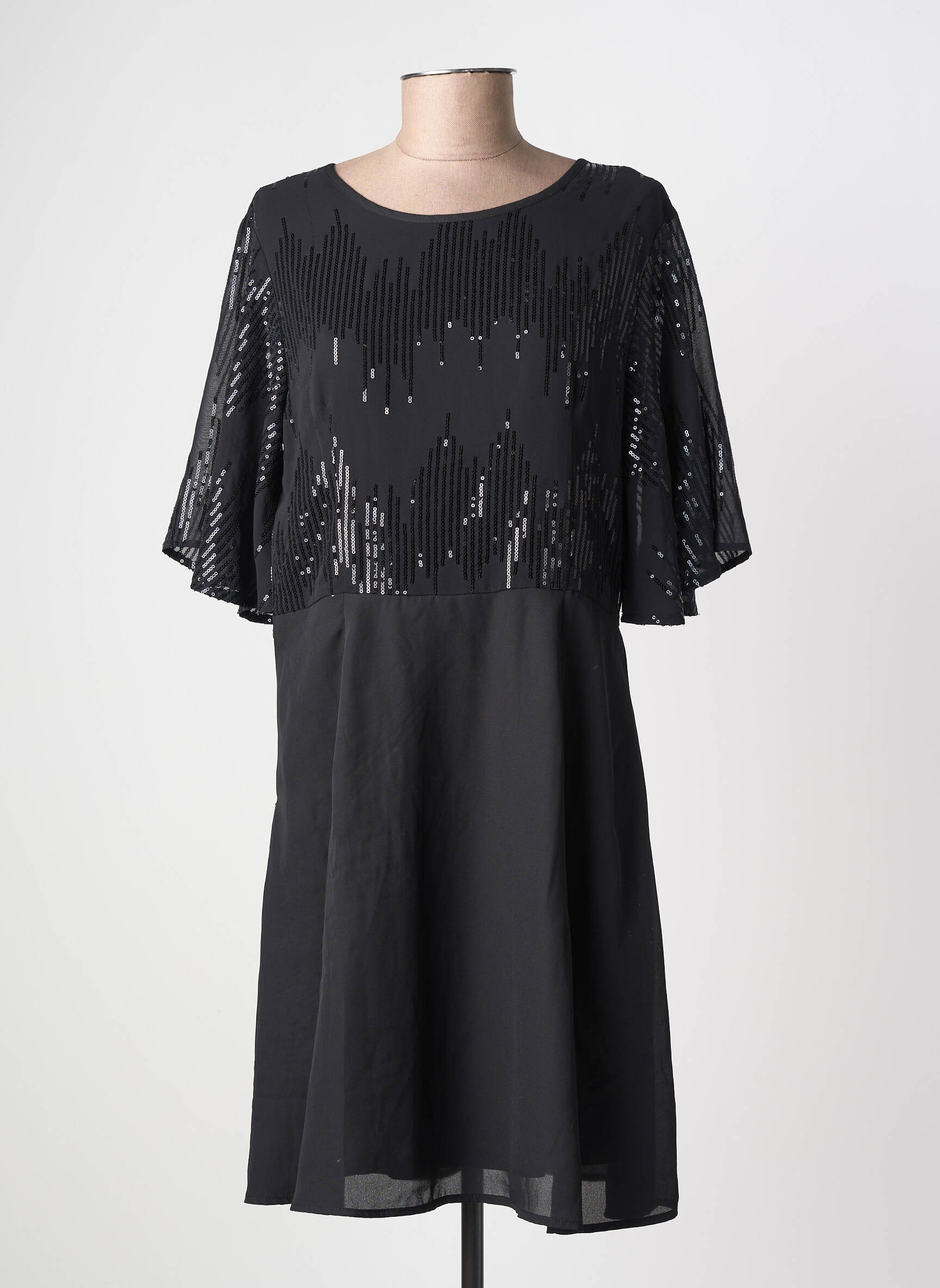 Rochie scurtă mâneci lungi mâneci lungi negru MOLLY BRACKEN femeie