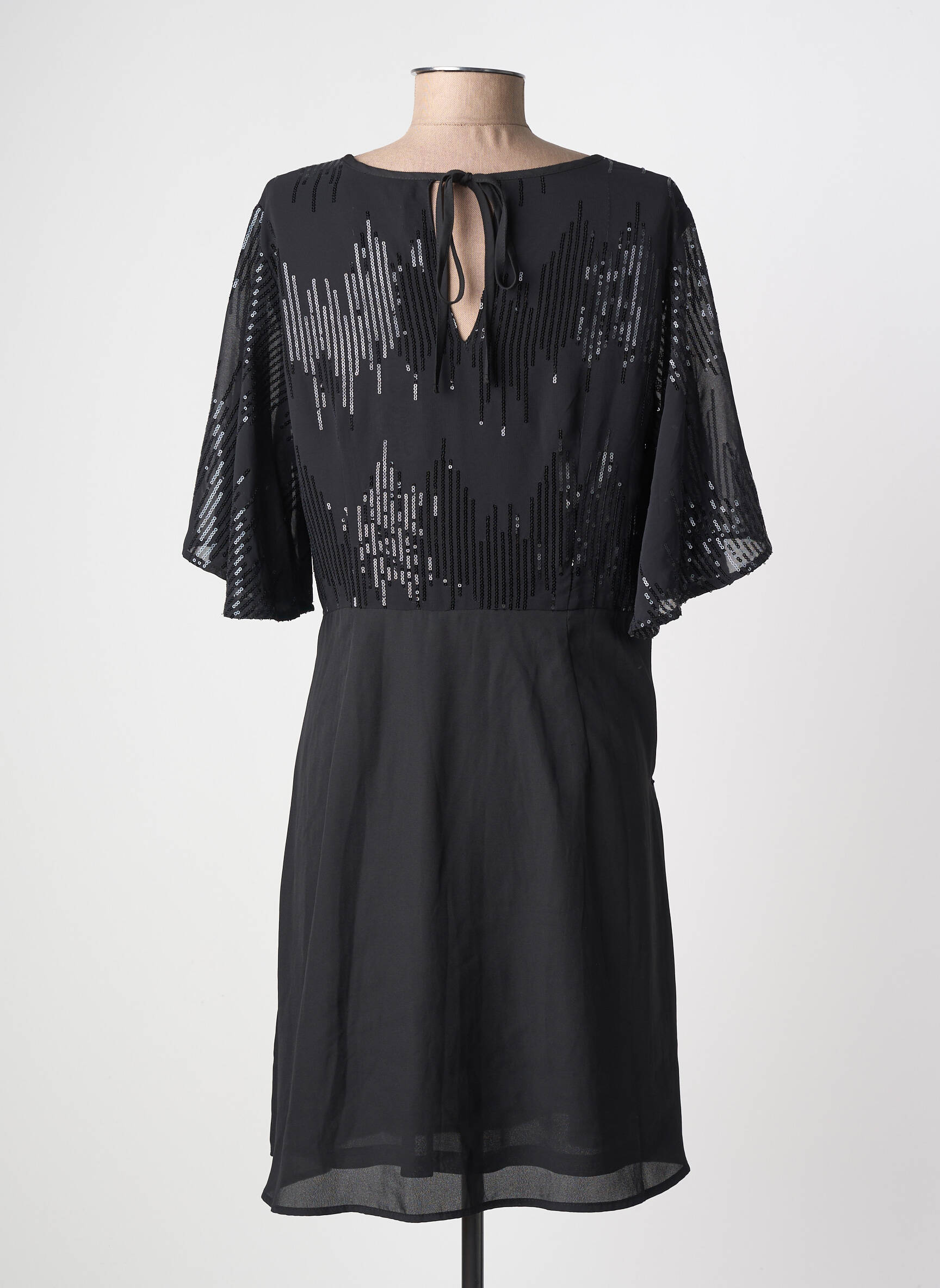 Rochie scurtă mâneci lungi mâneci lungi negru MOLLY BRACKEN femeie