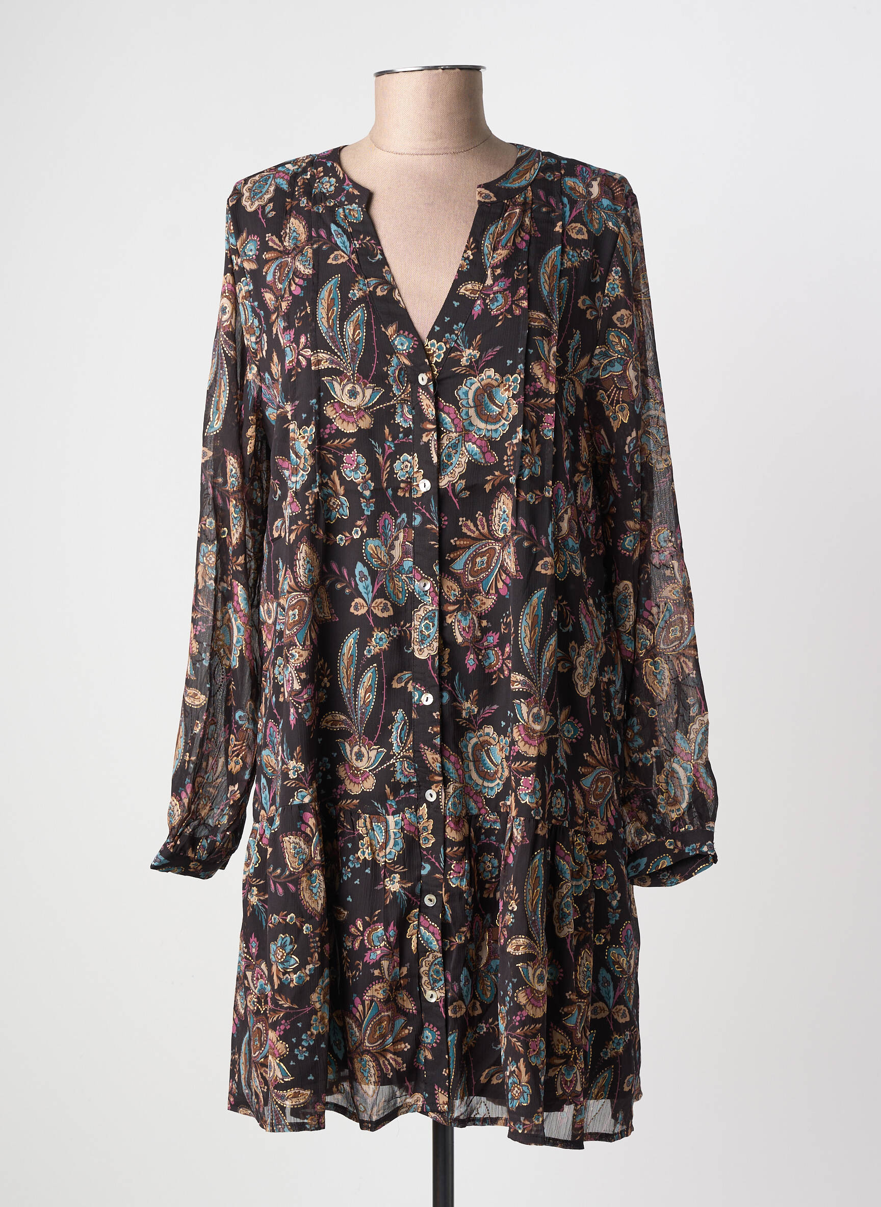 Rochie scurtă mâneci lungi mâneci lungi negru MOLLY BRACKEN femeie