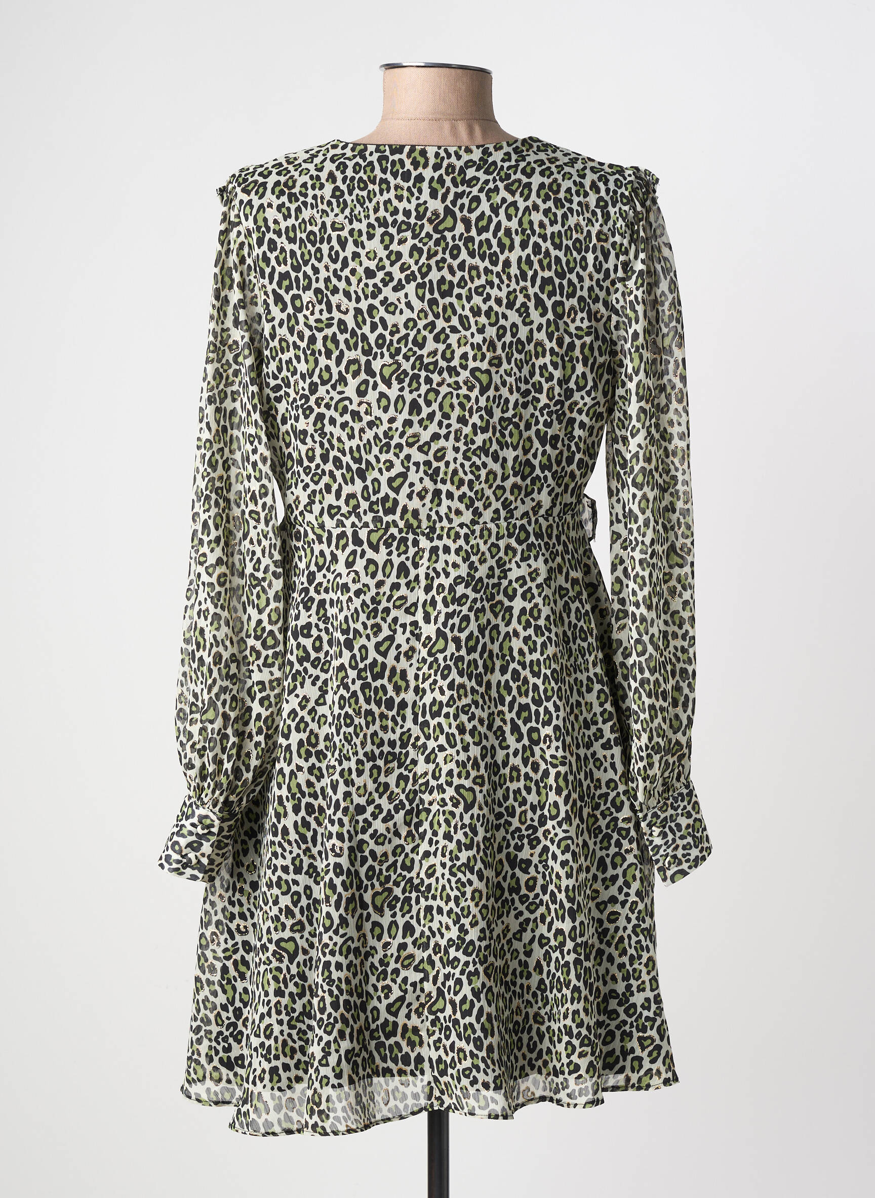 Rochie scurtă mâneci lungi mâneci lungi verde LILI SIDONIO femeie