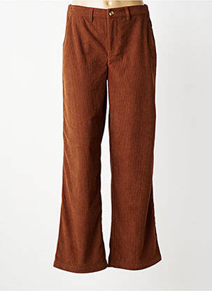 Pantalon drept elasticitate talie înaltă maro CREAM femeie
