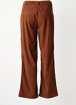 Pantalon drept elasticitate talie înaltă maro CREAM femeie