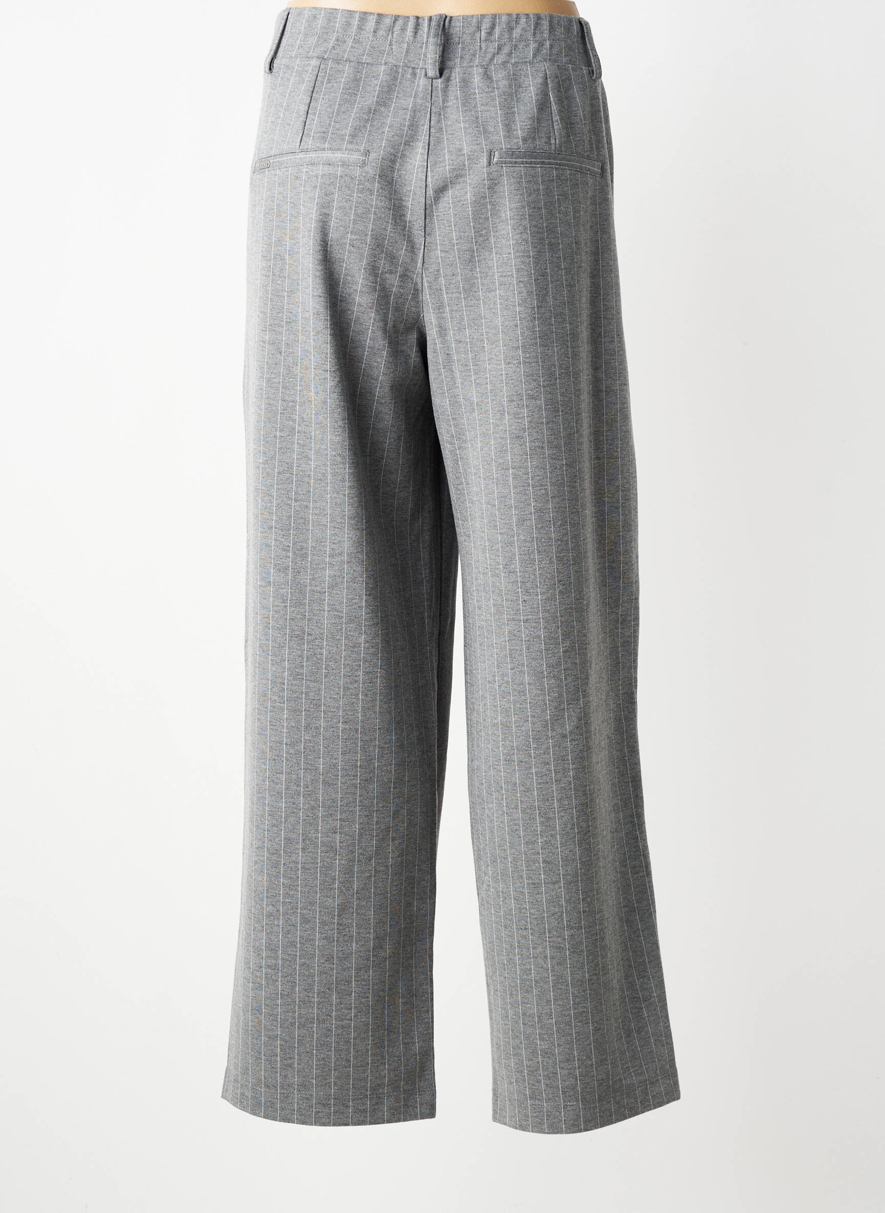 Pantalon drept talie elastică mărime normală gri STREET ONE femeie