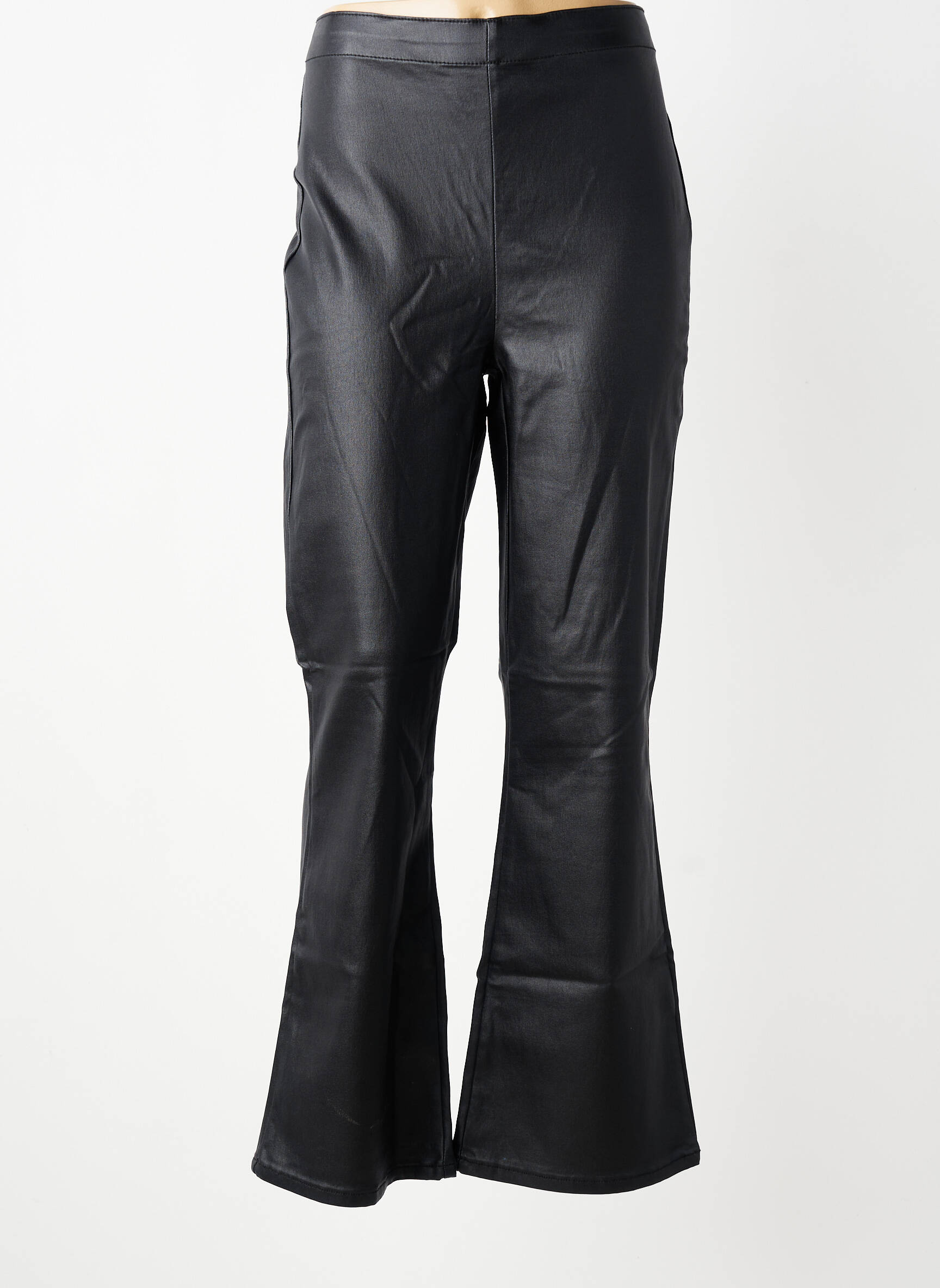 Pantalon evazat elasticitate mărime normală negru CREAM femeie