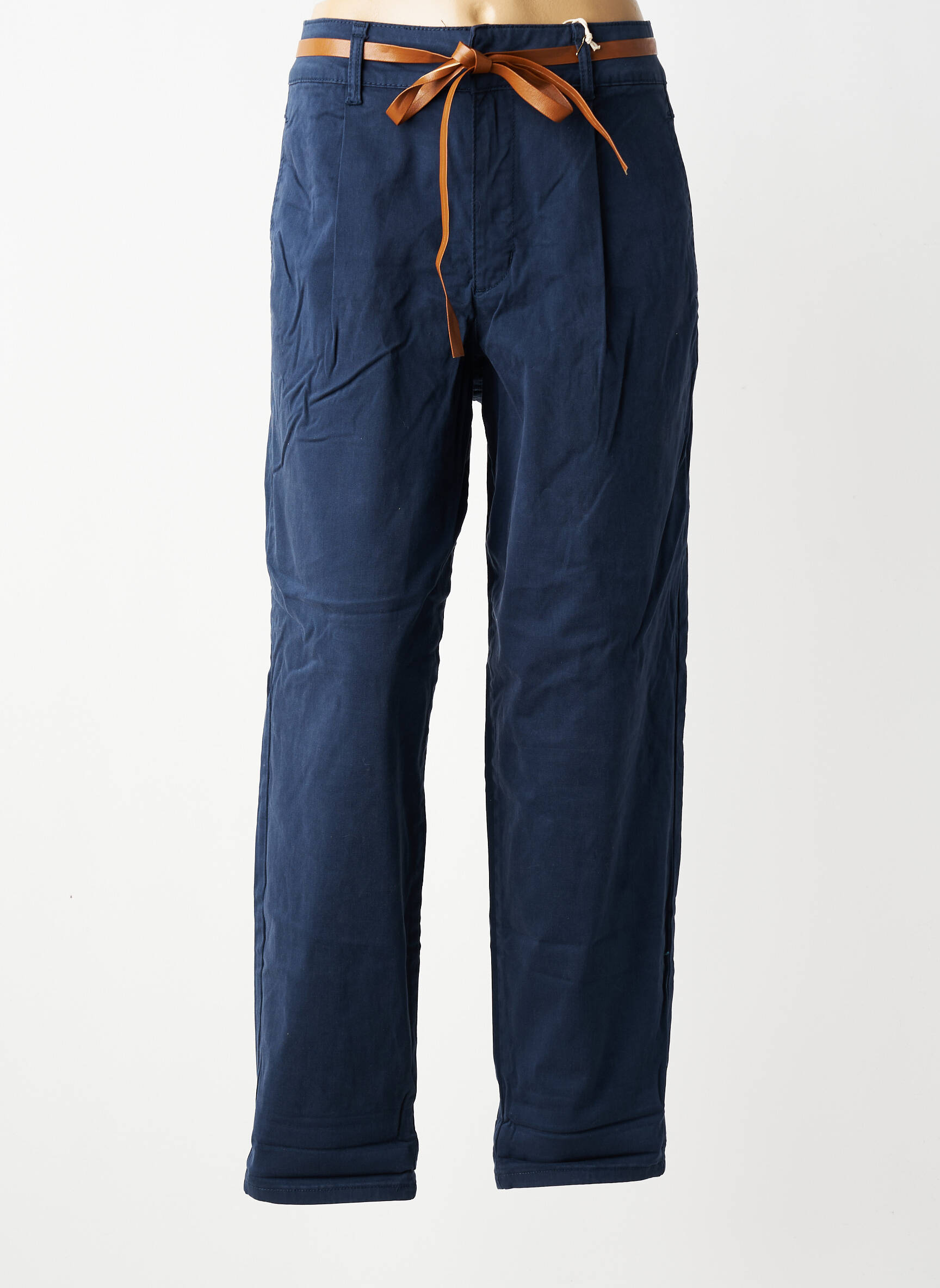 Pantalon chino elasticitate talie înaltă albastru CREAM femeie