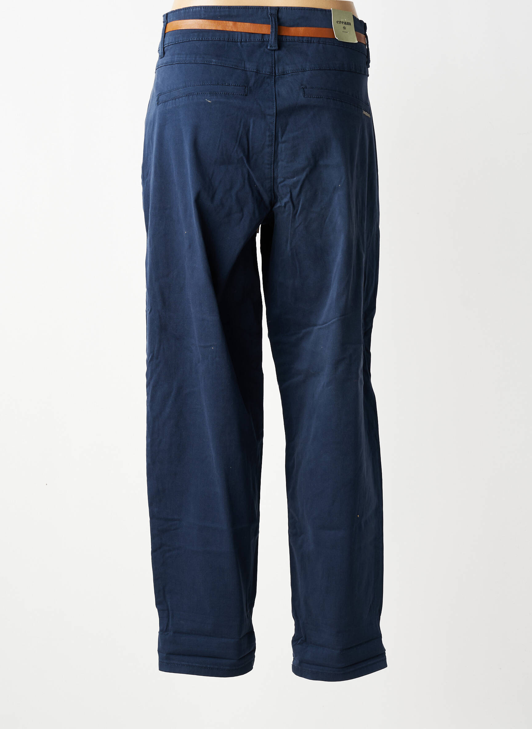 Pantalon chino elasticitate talie înaltă albastru CREAM femeie
