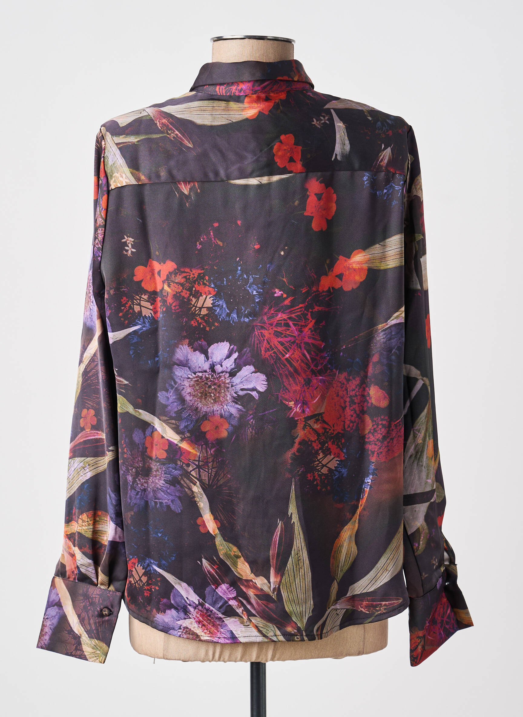 Cămașă imprimeu floral mâneci lungi negru LPB LES PETITES BOMBES  femeie