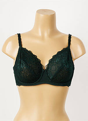 Sutien efect material satinat sutien cupe întregi cu decolteu înalt verde WACOAL femeie