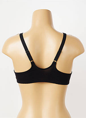 Sutien efect material satinat top triunghiuri negru WACOAL femeie