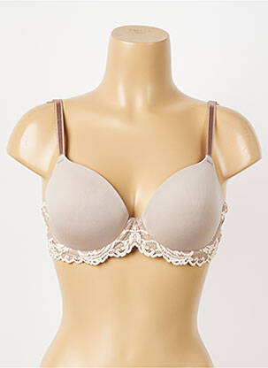 Sutien efect material satinat top sutien modelat culoare piersică WACOAL femeie